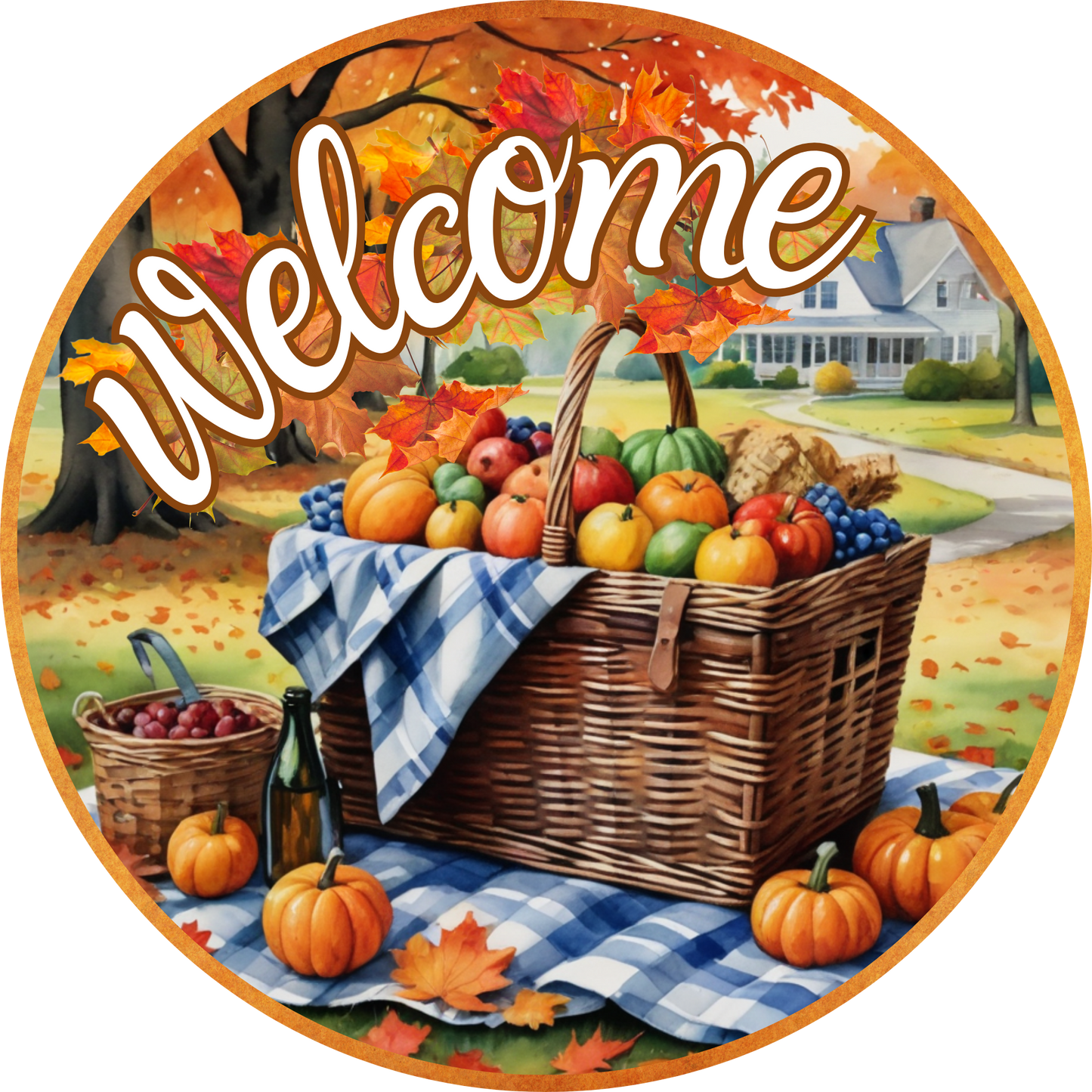 Welcome Harvest Season Metal / Vinyl Sign - Made in USA