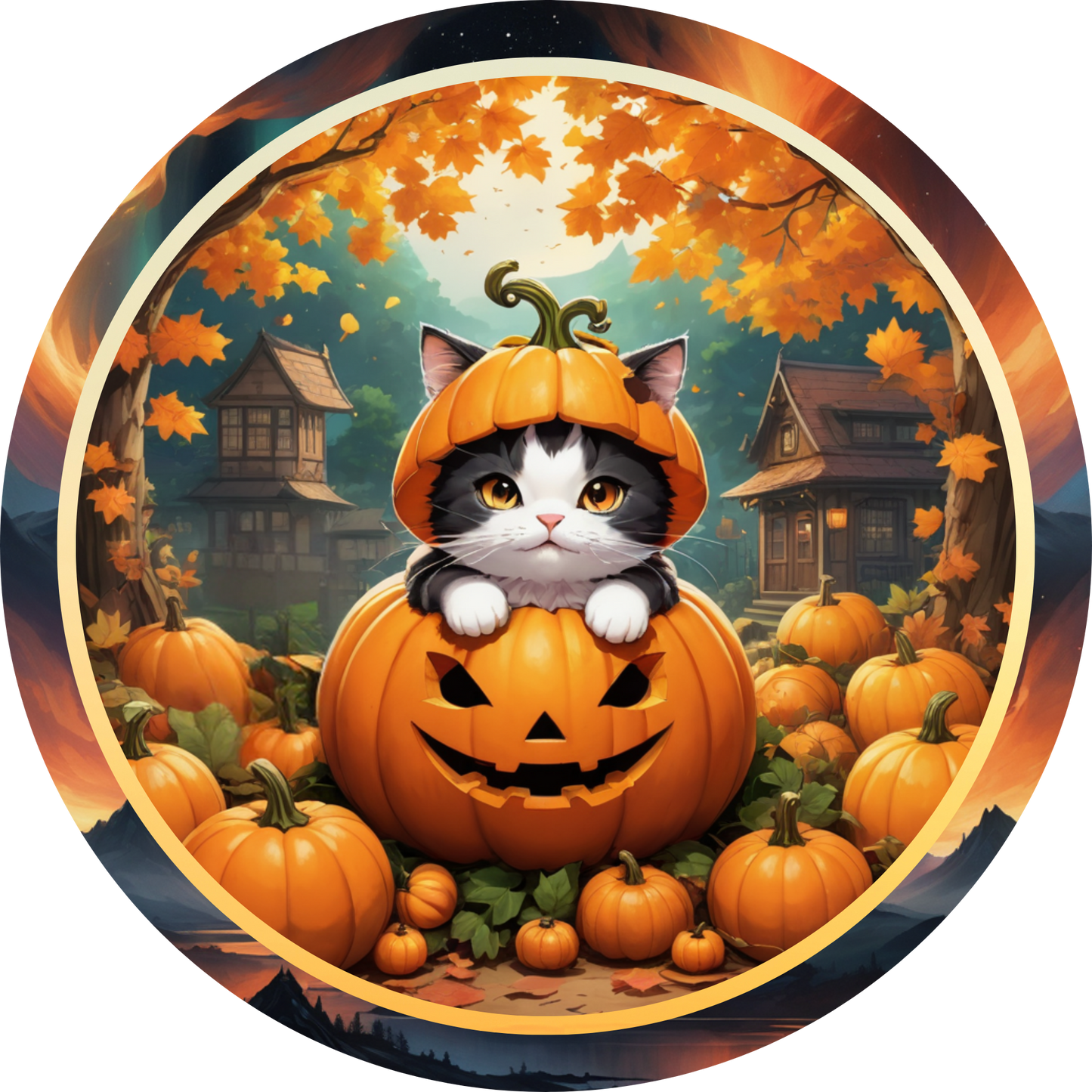 Pumpkin Party Metal / Vinyl Sign - Made in USA