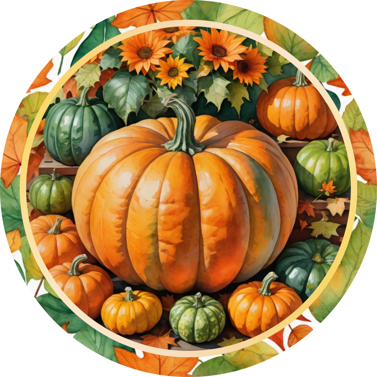 Pumpkin Metal / Vinyl Sign - Made in USA