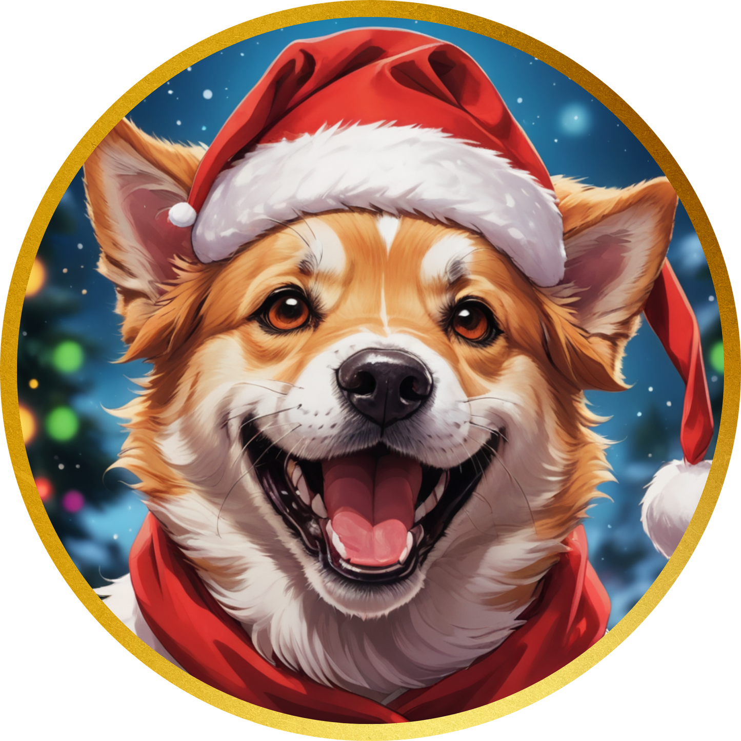 Christmas Dog Metal / Vinyl Sign - Made in USA