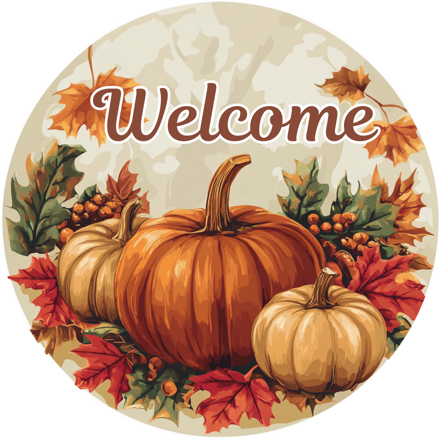 Welcome Pumpkin Paradise Metal / Vinyl Sign - Made in USA