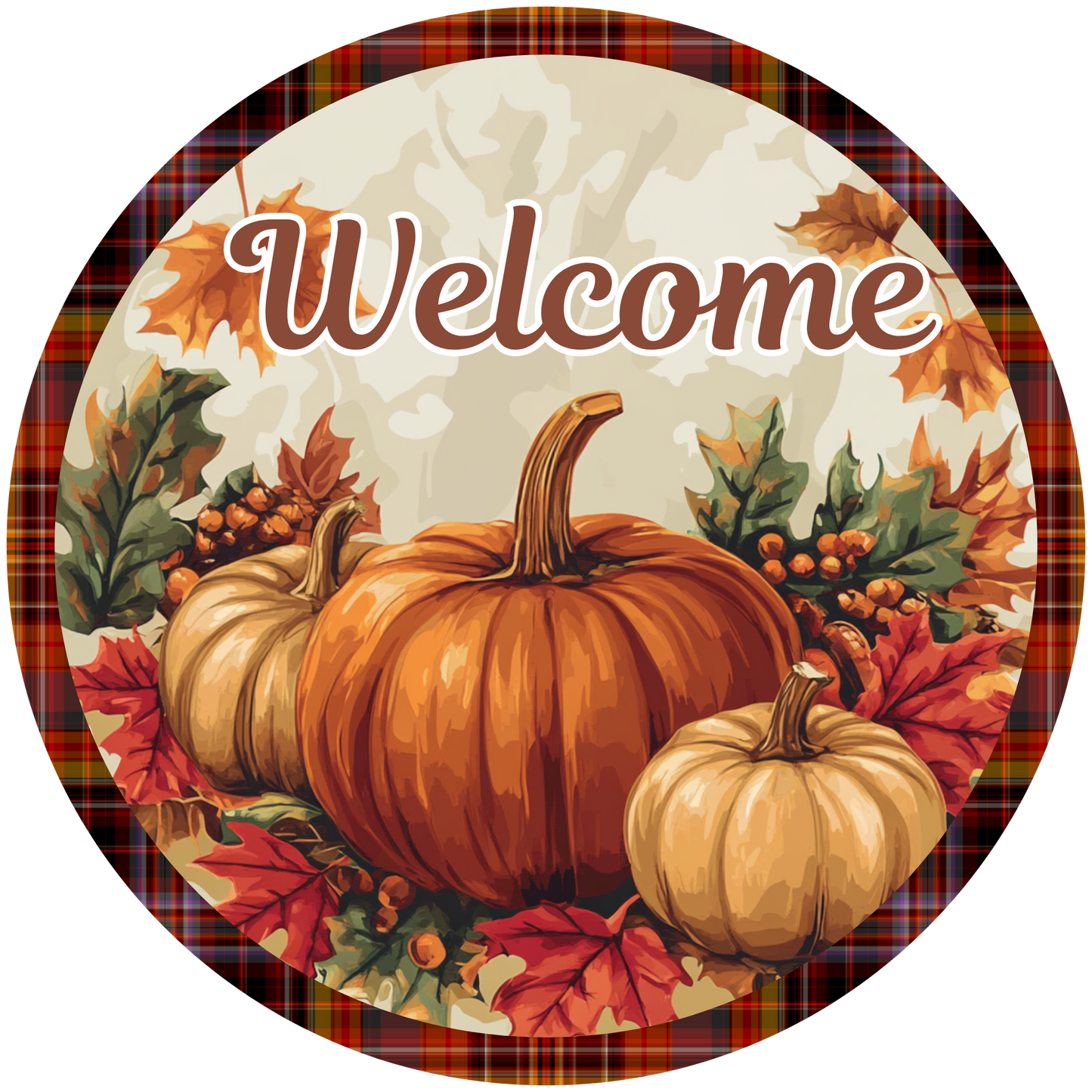 Welcome Pumpkin Paradise Metal / Vinyl Sign - Made in USA