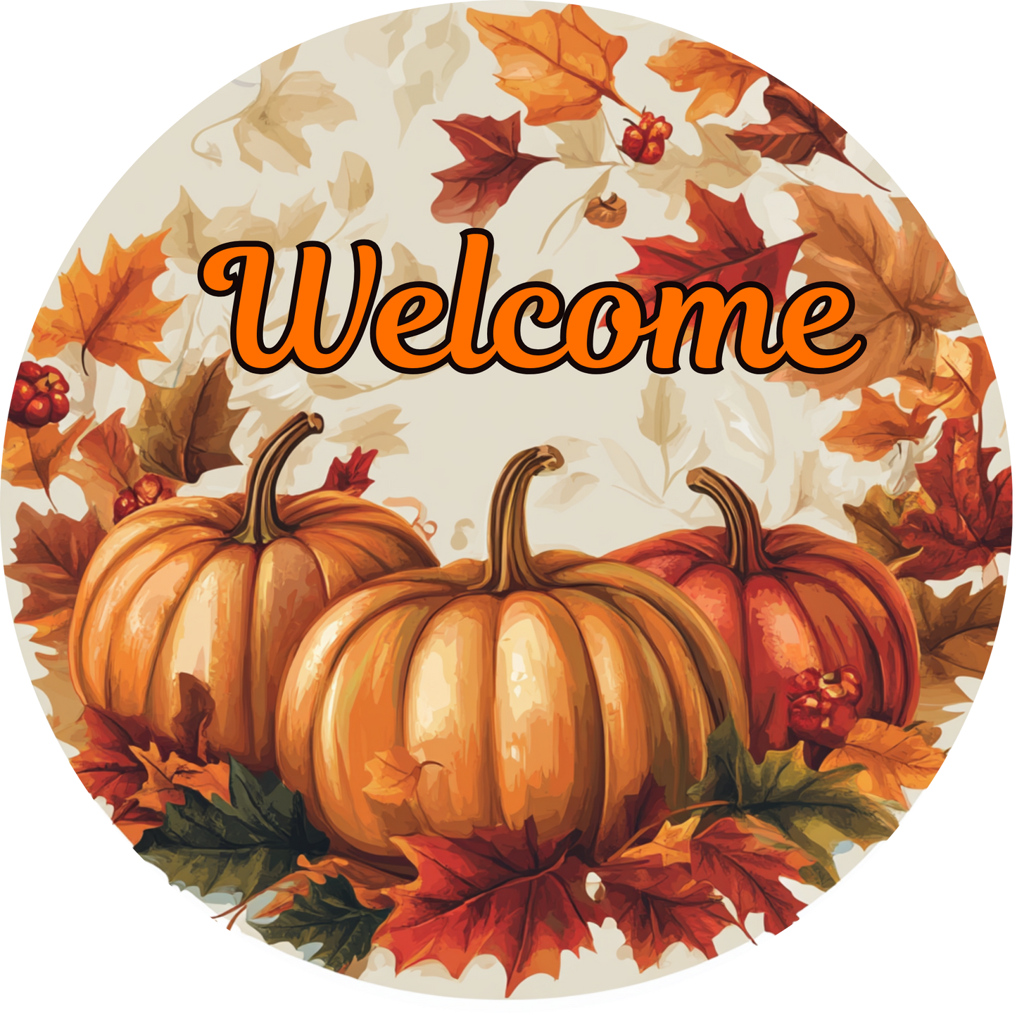 Welcome Pumpkin Paradise Metal / Vinyl Sign - Made in USA