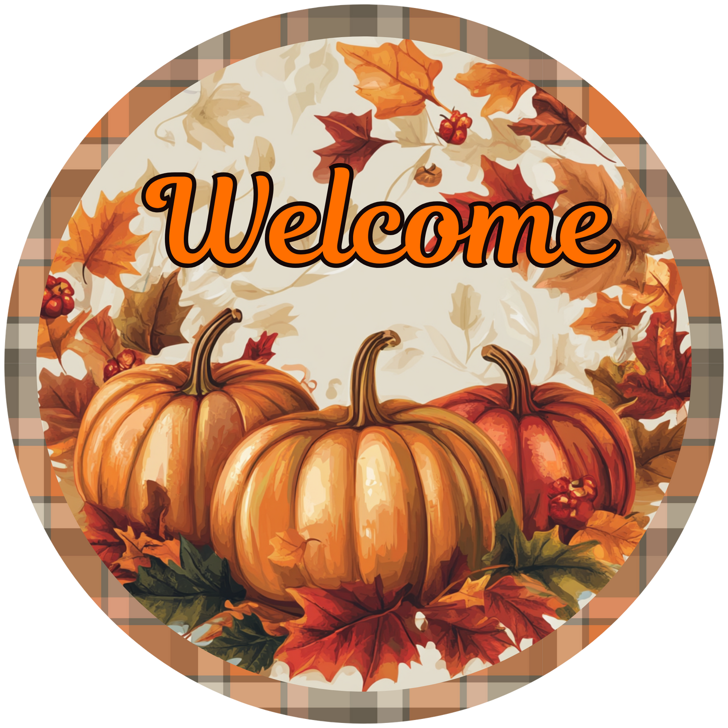Welcome Pumpkin Paradise Metal / Vinyl Sign - Made in USA