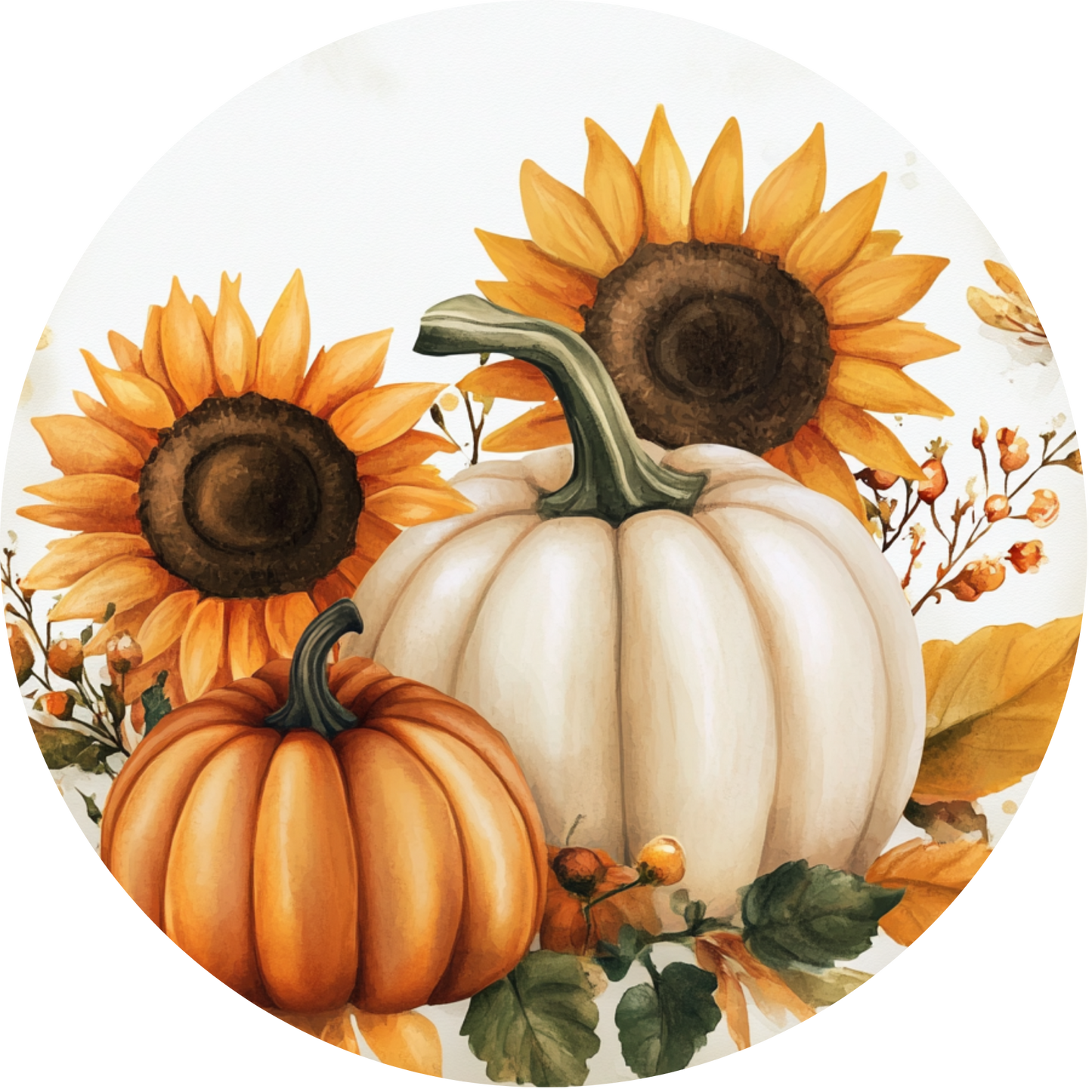 Sunflowers and Pumpkins Metal / Vinyl Sign - Made in USA