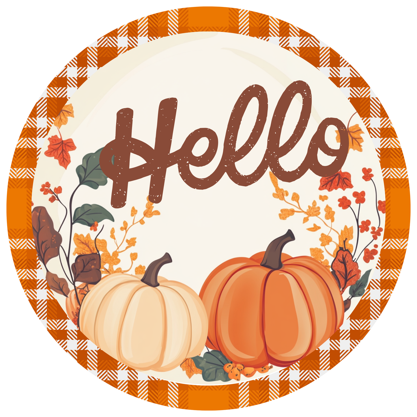 Hello Pumpkin Metal / Vinyl Sign - Made in USA