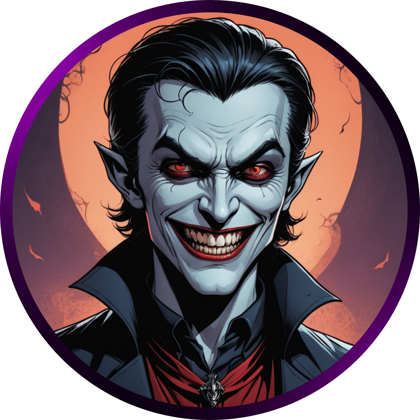 Scary Bloody Vampire Metal / Vinyl Sign - Made in USA