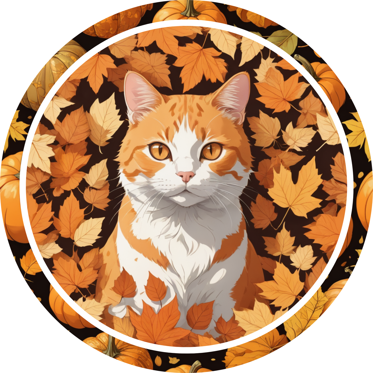 Autumn Kitty Metal / Vinyl Sign - Made in USA