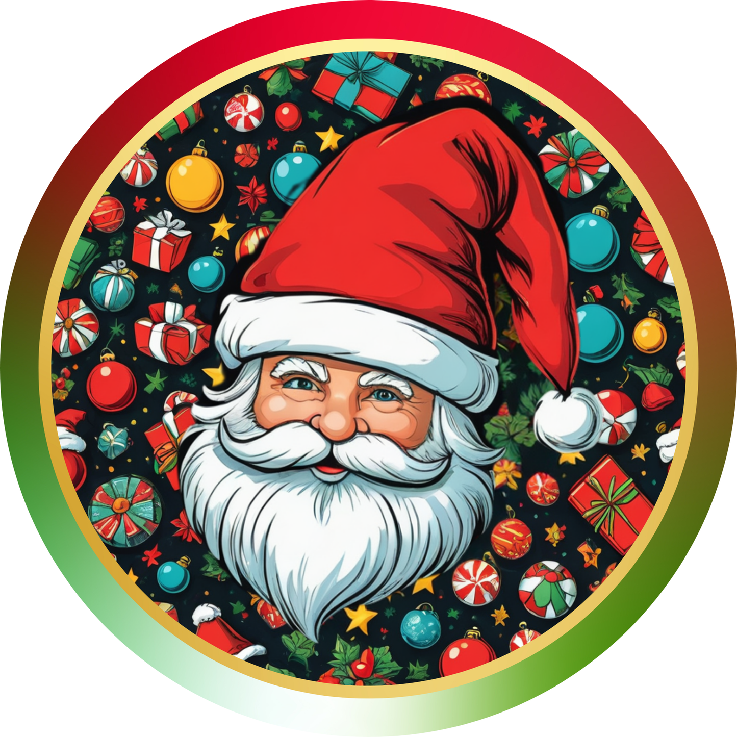 Santa Claus Metal / Vinyl Sign - Made in USA