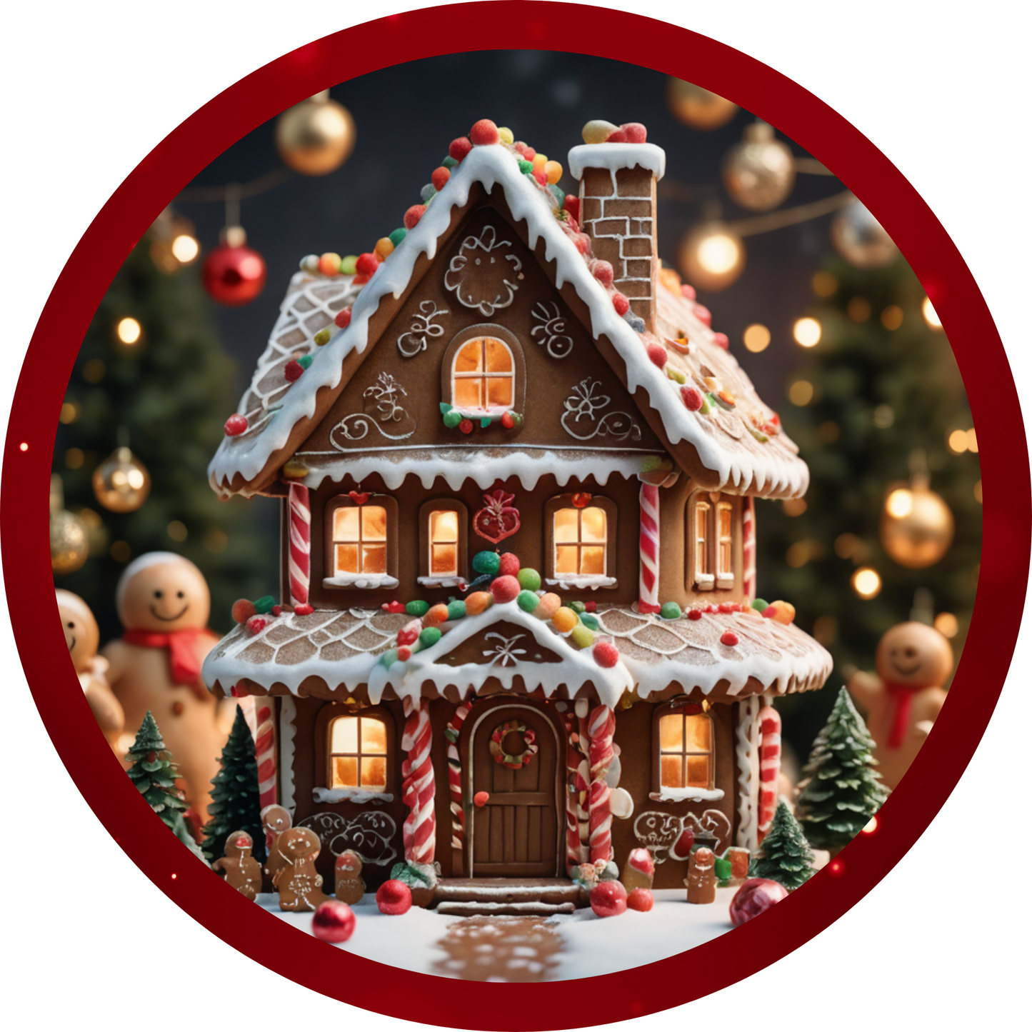 Gingerbread House Metal / Vinyl Sign - Made in USA