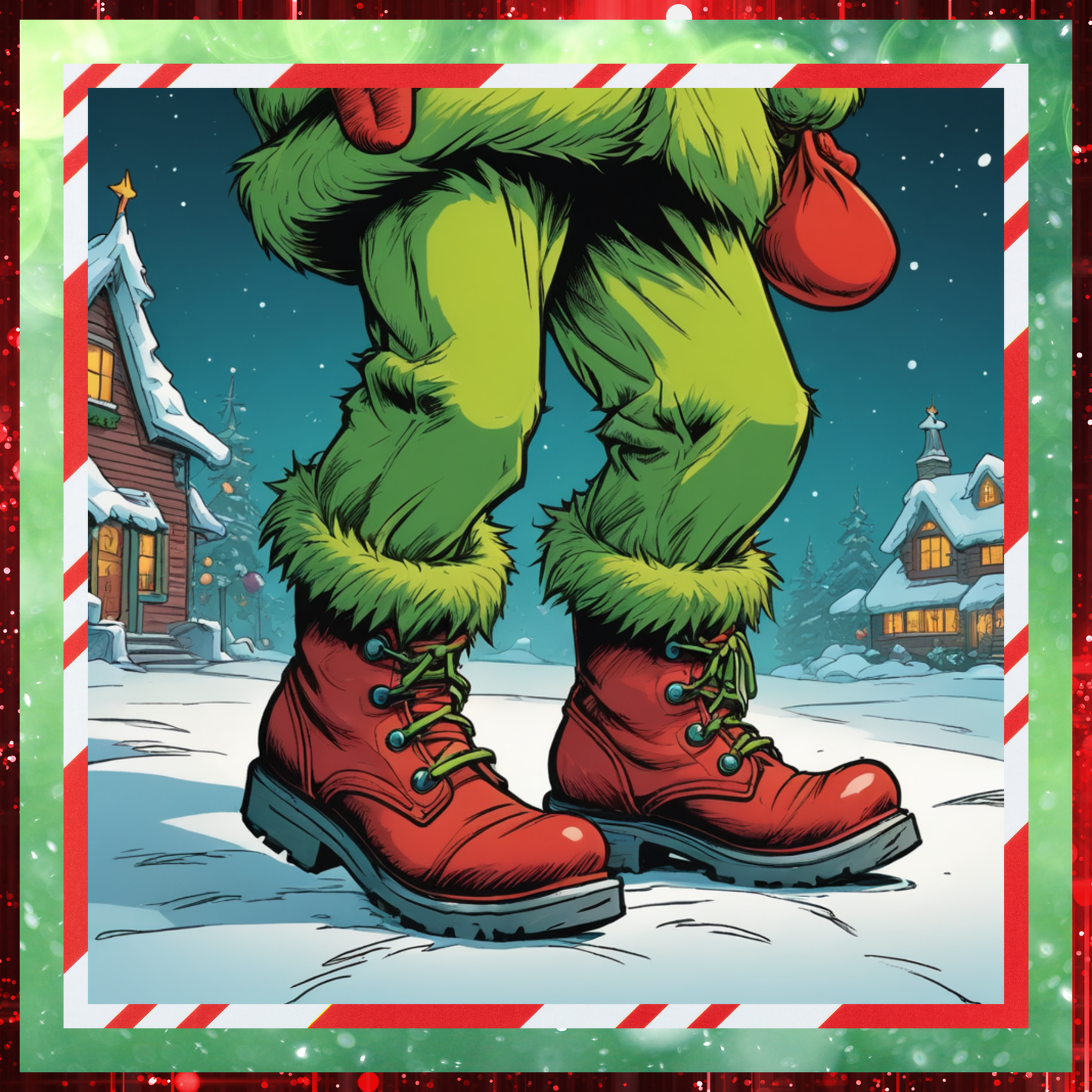 Green Monster Winter Walk Metal Sign - Made in USA