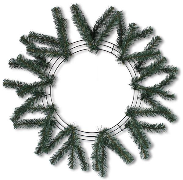 15 Inch Wire, 25 Inch OAD Work Wreath, X18 Ties - TT Green BBCrafts.com