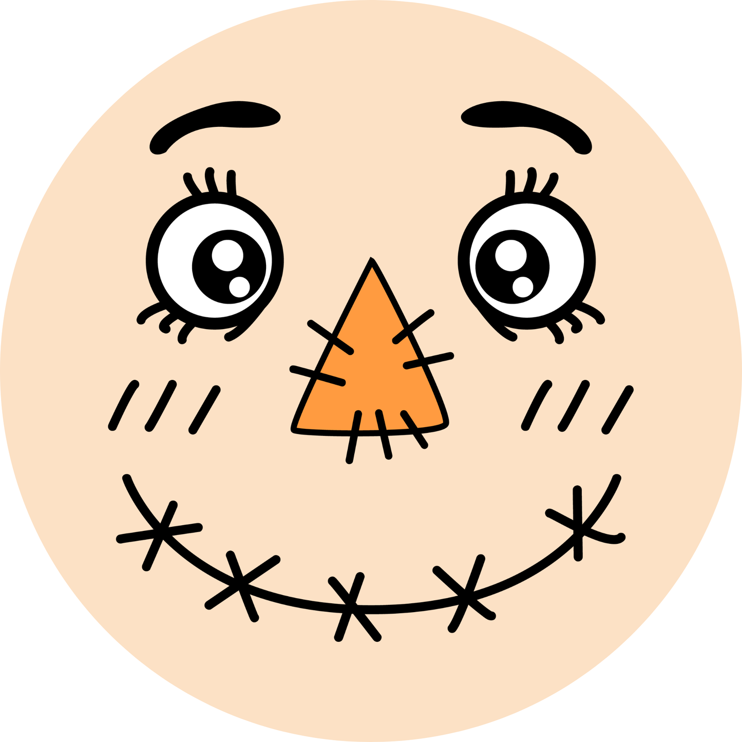 Friendly Scarecrow Metal / Vinyl Sign - Made in USA