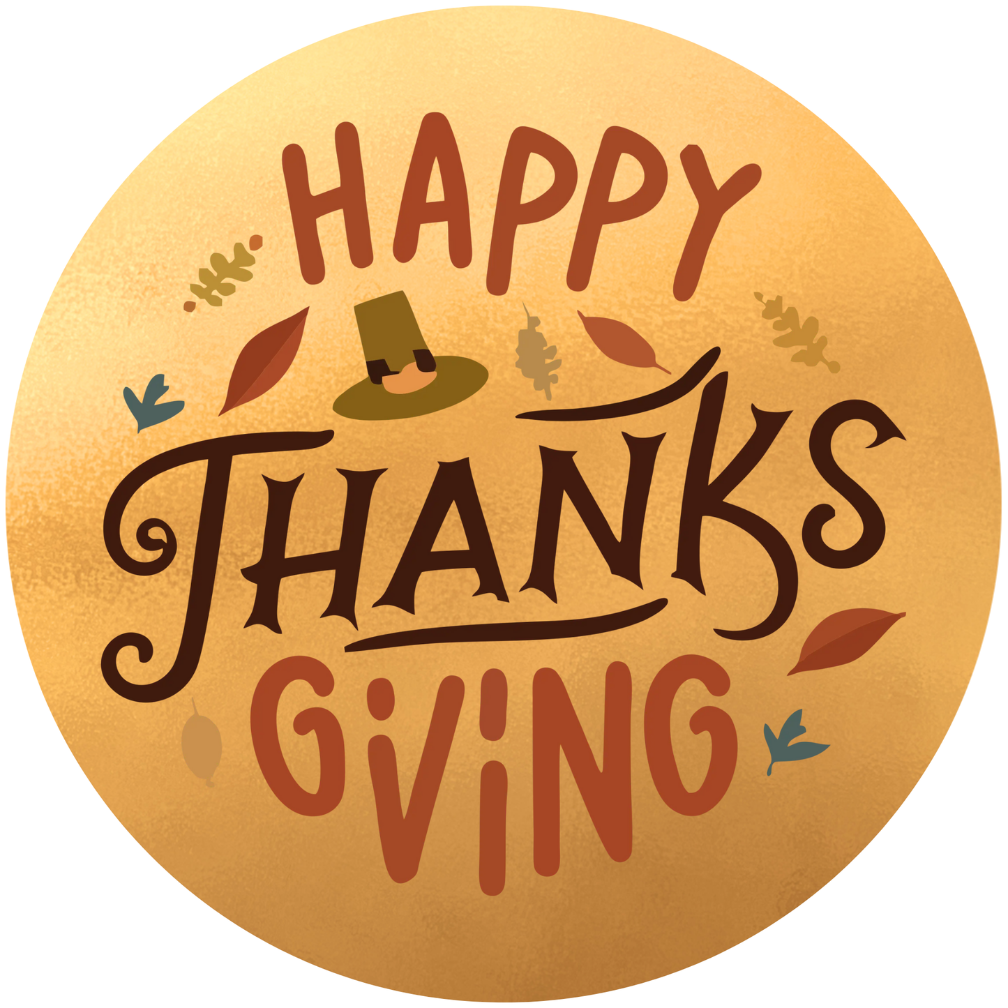 Happy Thanksgiving Metal / Vinyl Sign - Made in USA