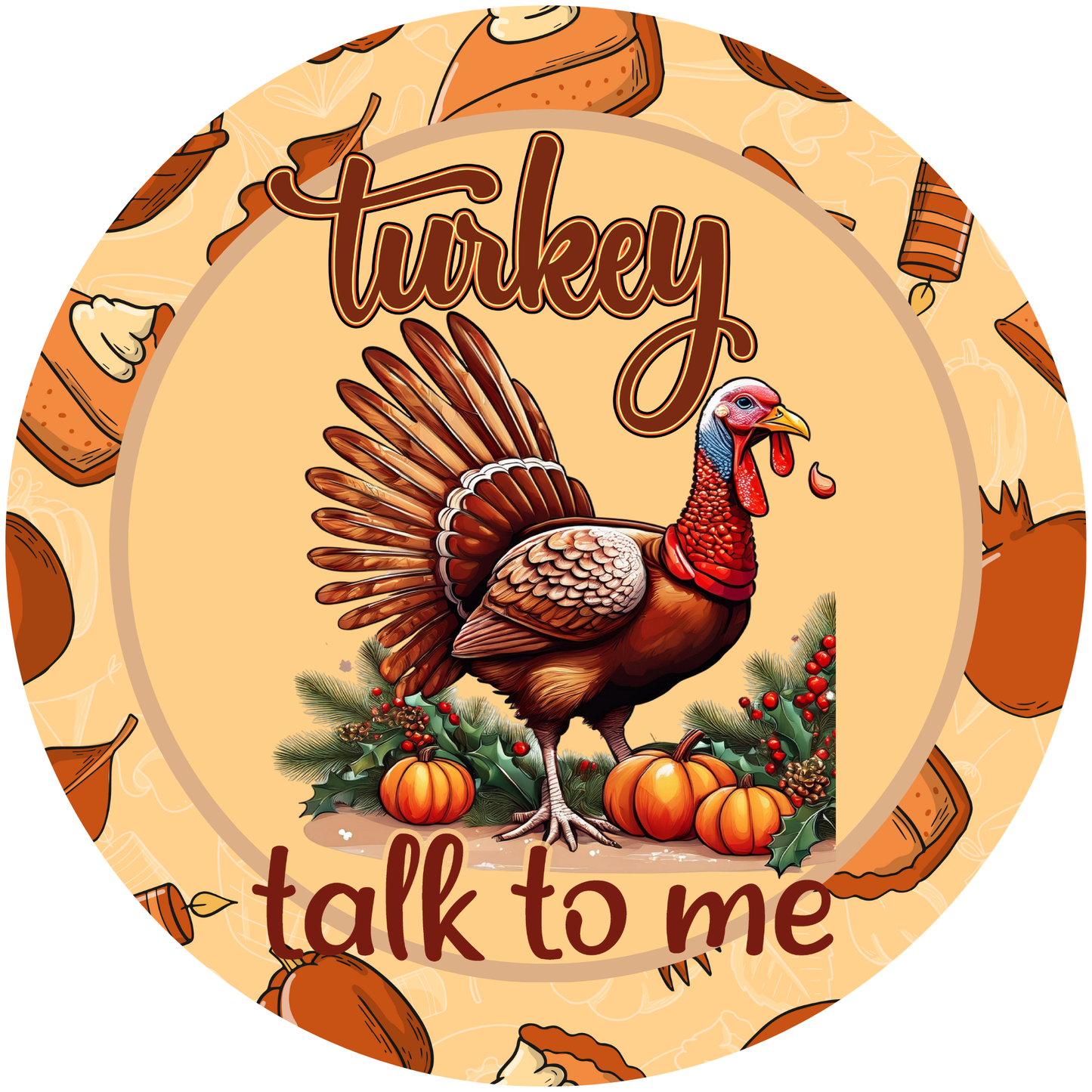Talk To Me, Turkey Metal / Vinyl Sign - Made in USA