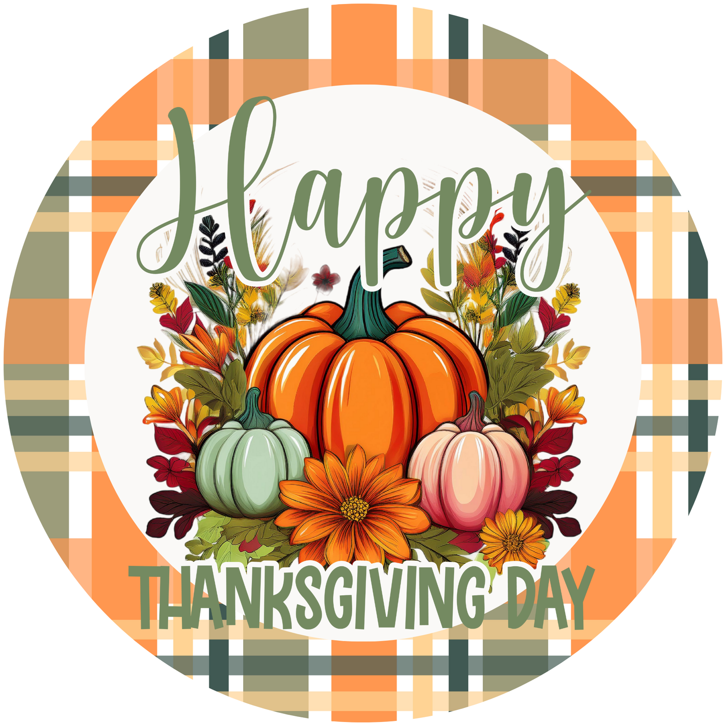 Happy Thanksgiving Day Metal / Vinyl Sign - Made in USA
