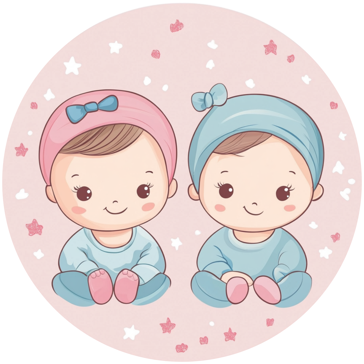 Baby Twins It's a Boy Metal / Vinyl Sign - Made in USA