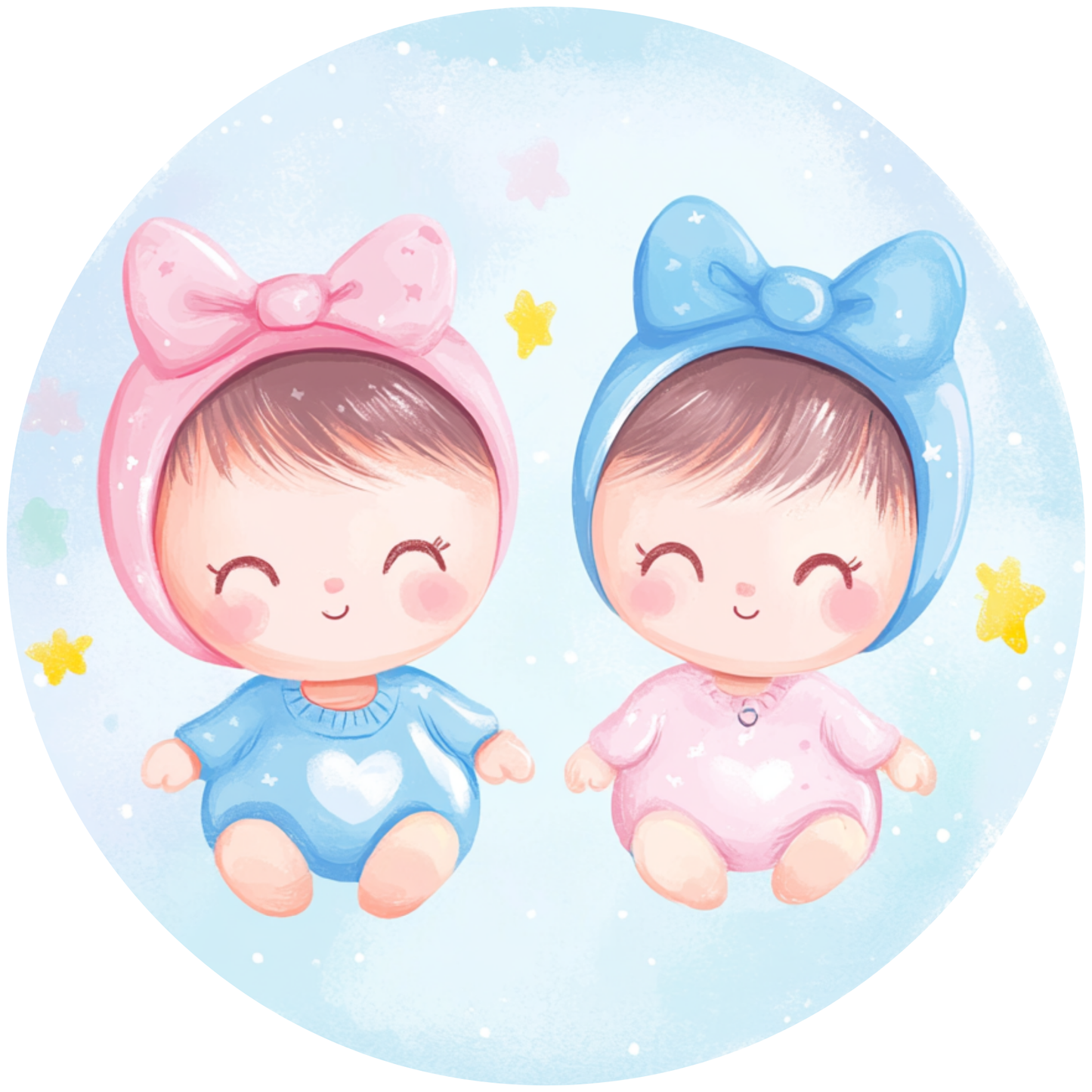 Baby Twins It's a Girl Metal / Vinyl Sign - Made in USA