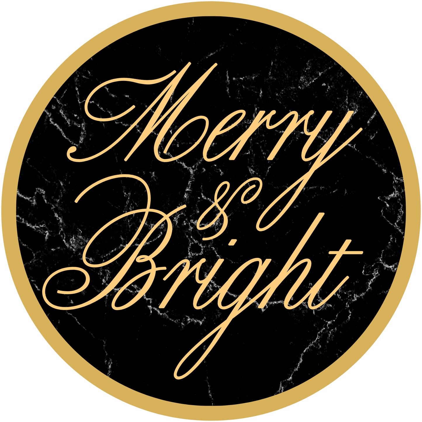 Merry and Bright Metal / Vinyl Sign - Made in USA