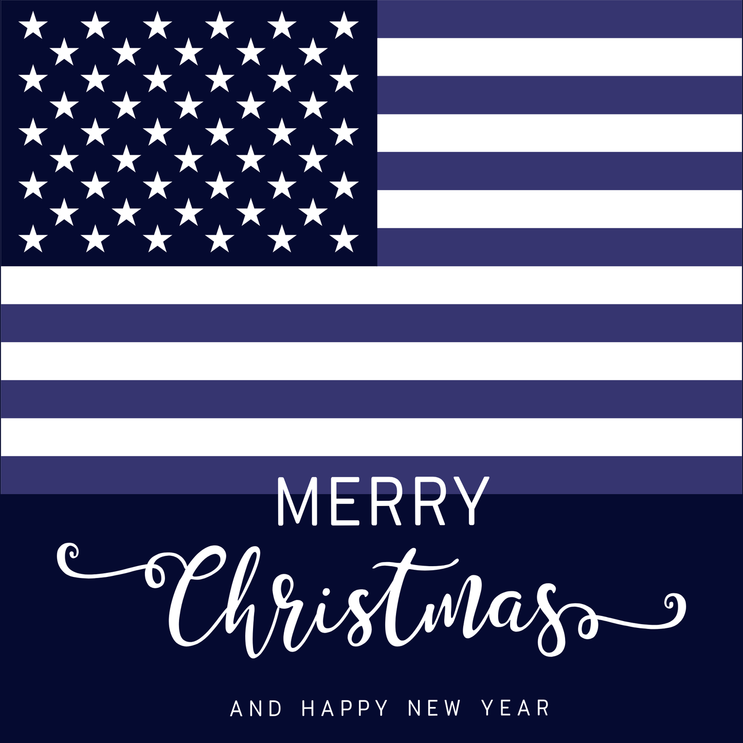 American Flag Merry Christmas Metal Sign - Made in USA