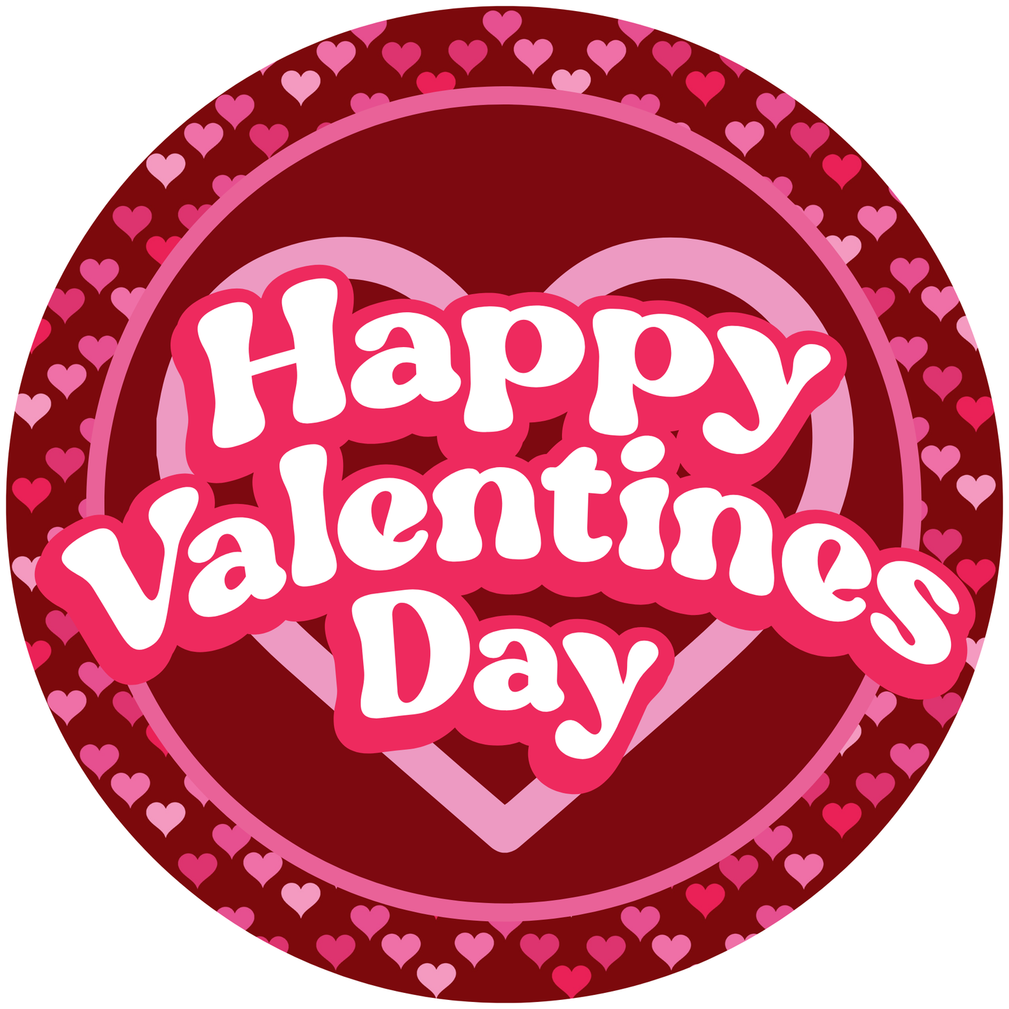 Happy Valentine's Day Metal / Vinyl Sign - Made in USA