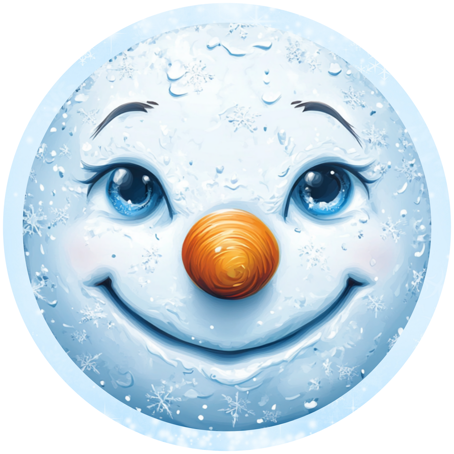 Snowman Frosty Face Metal / Vinyl Sign - Made in USA