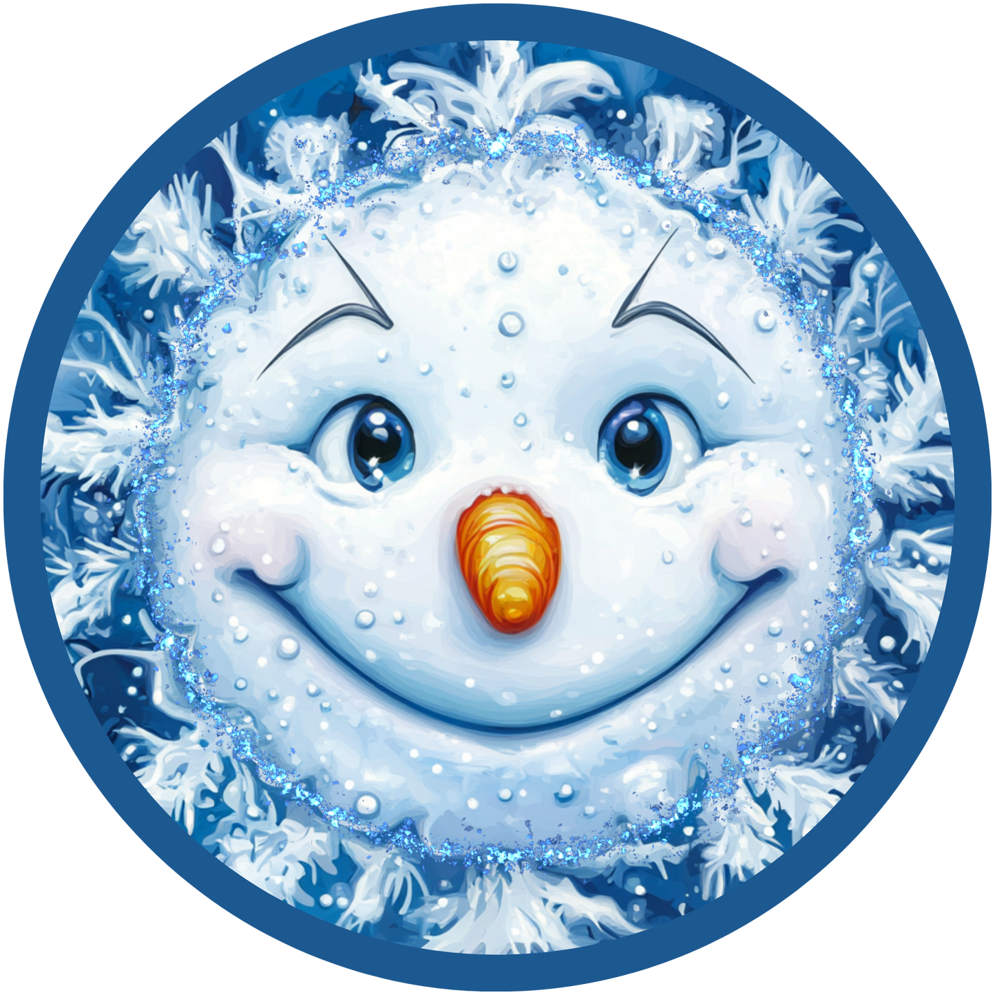 Snowman Frosty Face Metal / Vinyl Sign - Made in USA