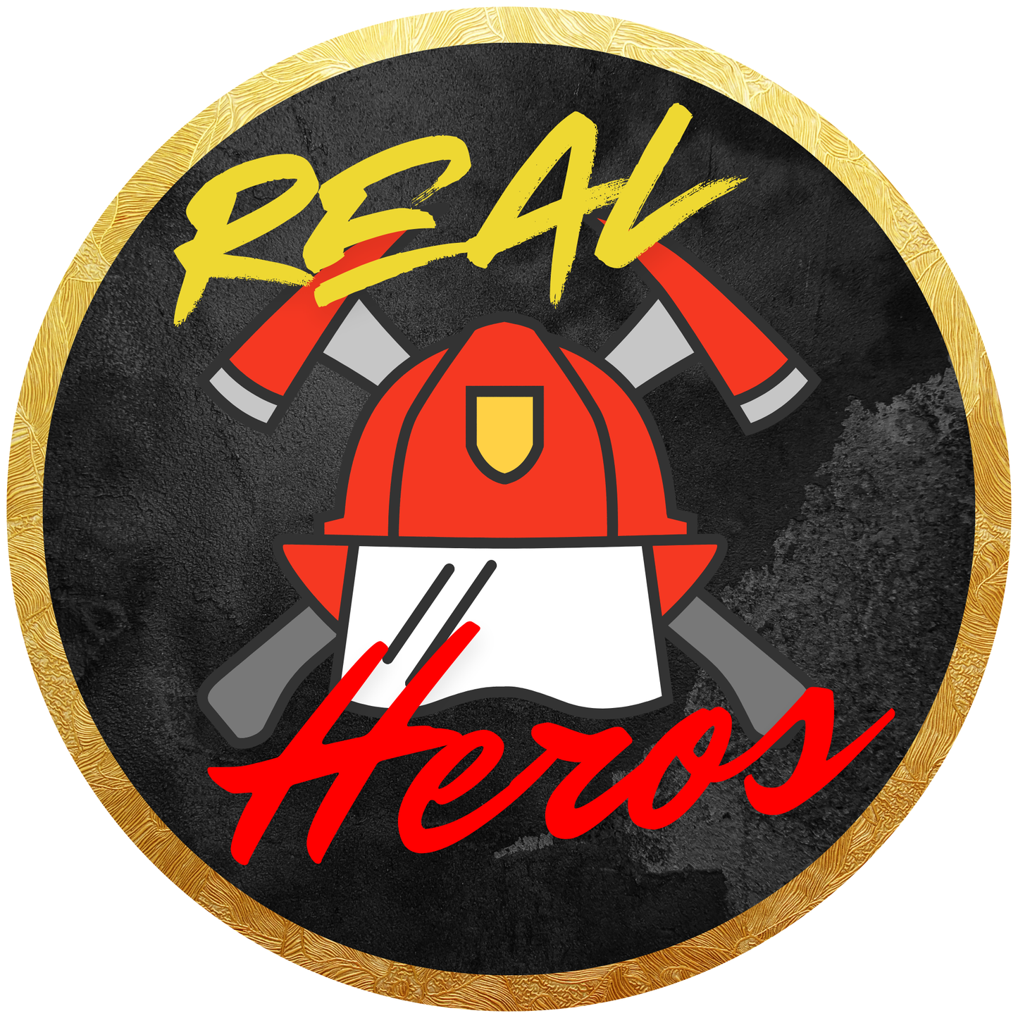 Firefighter Real Heros Metal / Vinyl Sign - Made in USA