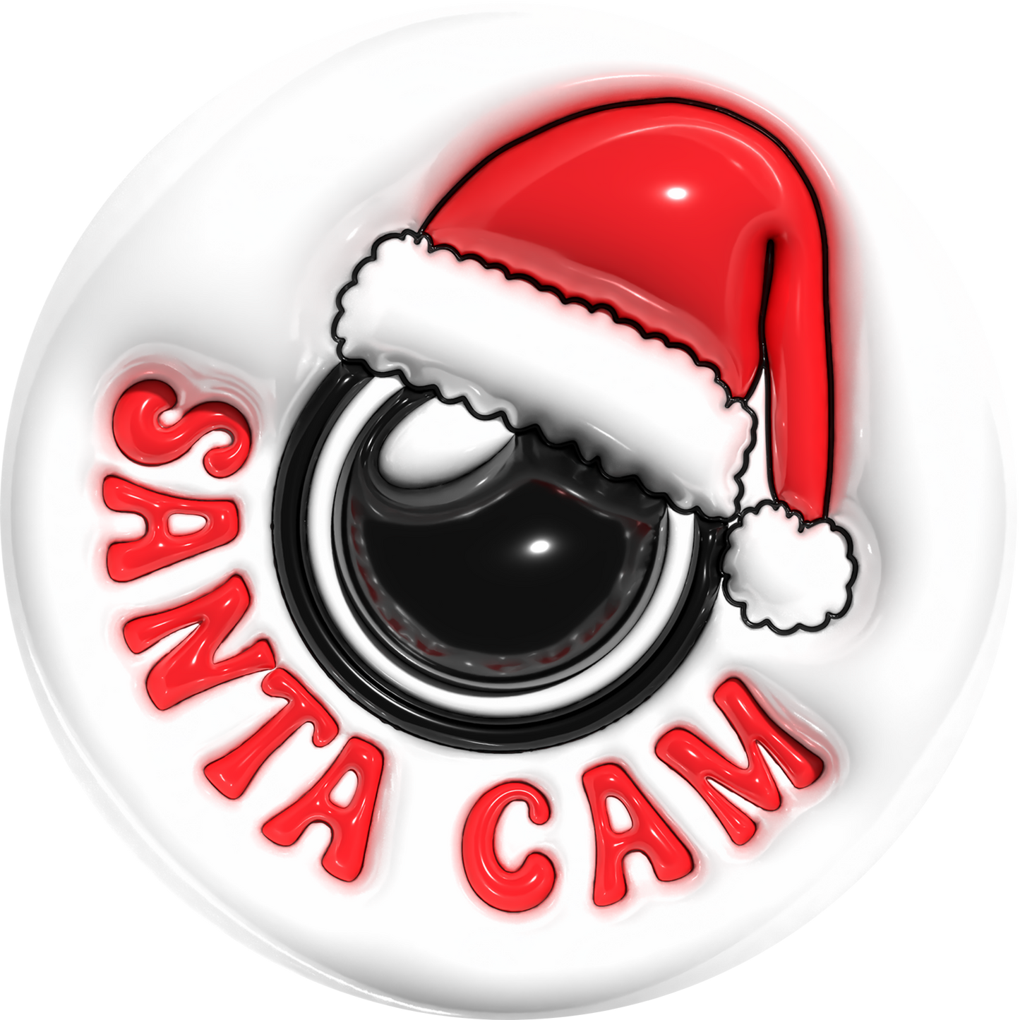 Santa Surveillance Cam Metal / Vinyl Sign - Made in USA