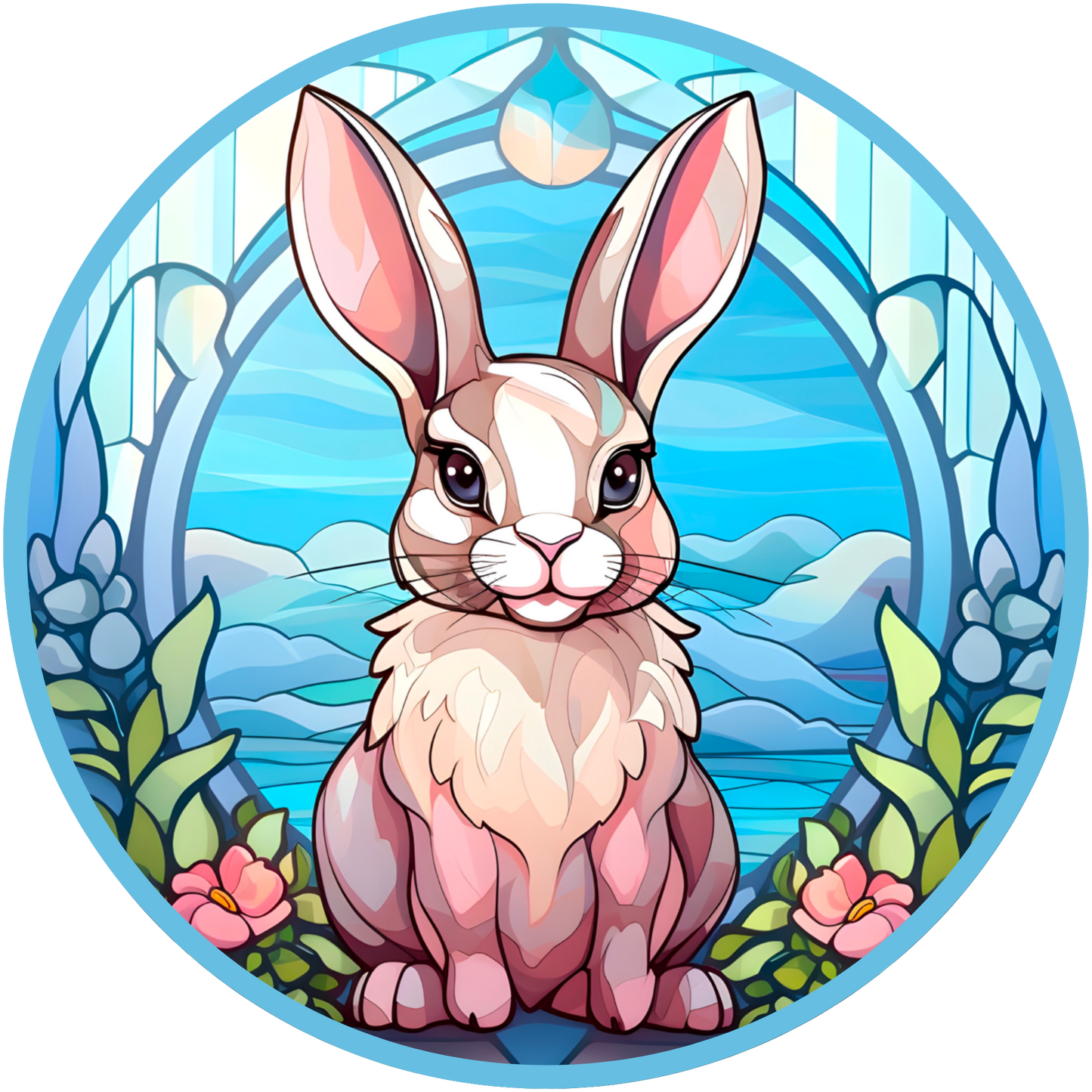 Spring Rabbit/Bunny in The Window Metal / Vinyl Sign - Made in USA