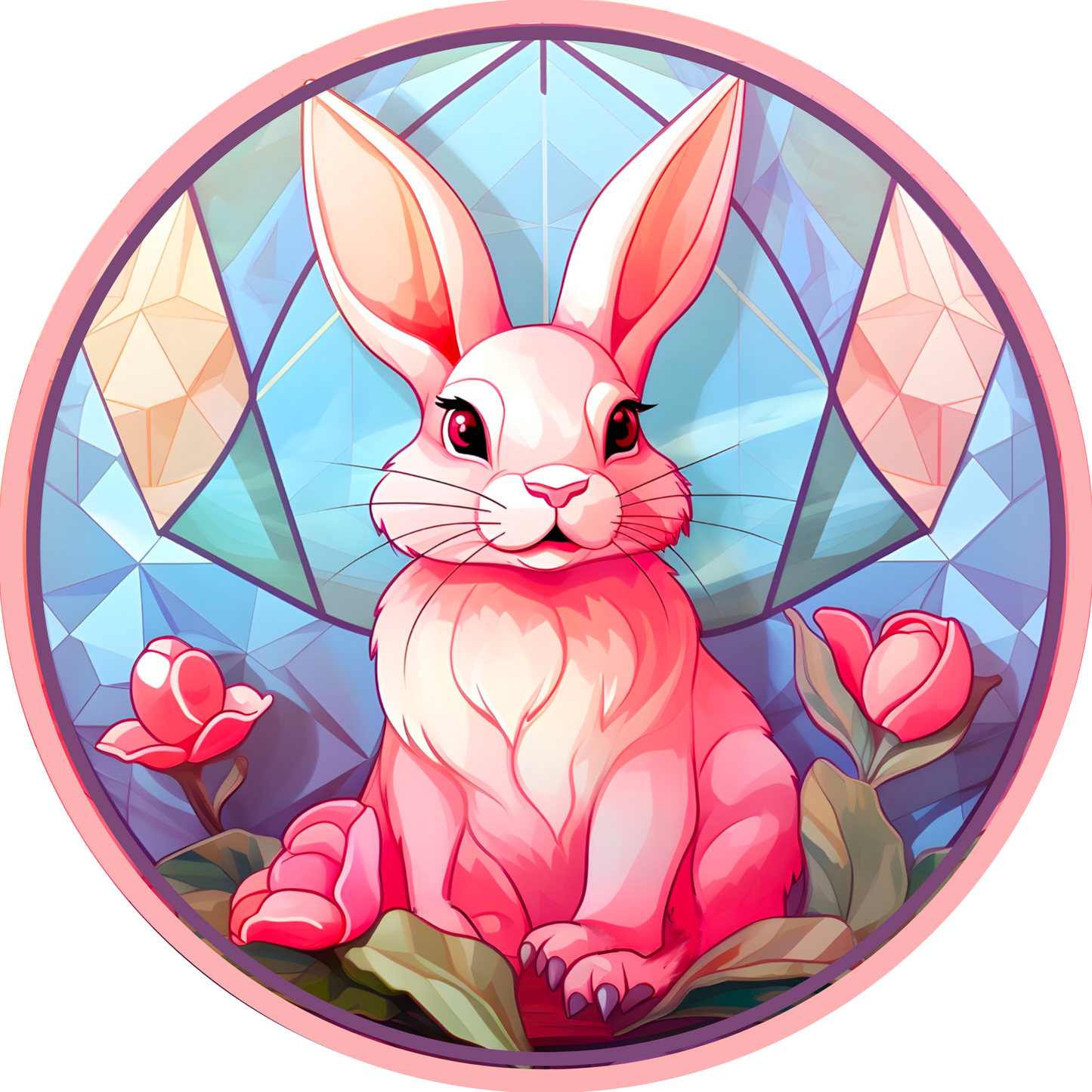 Spring Rabbit/Bunny in The Window Metal / Vinyl Sign - Made in USA