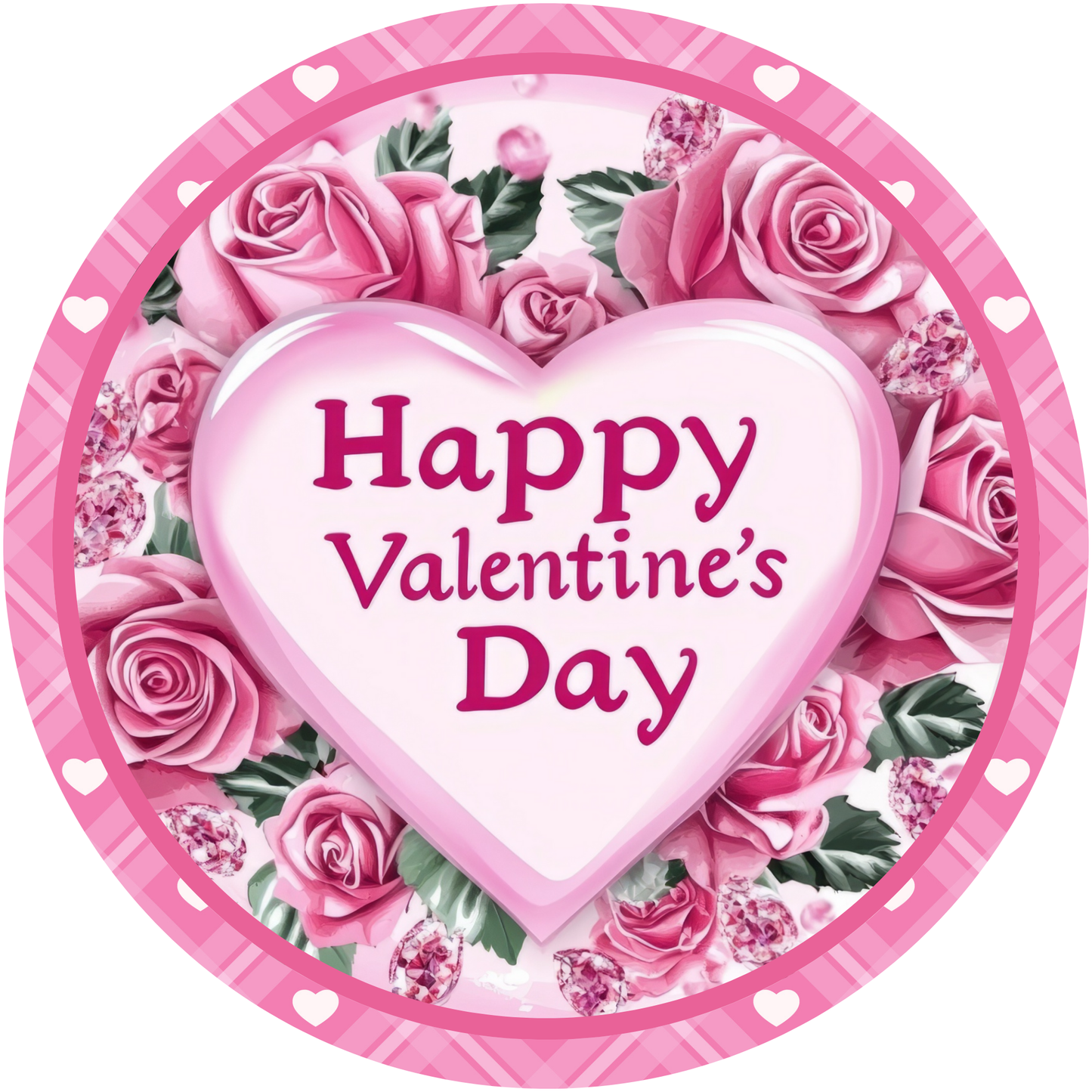 Happy Valentine's Day Metal / Vinyl Sign - Made in USA