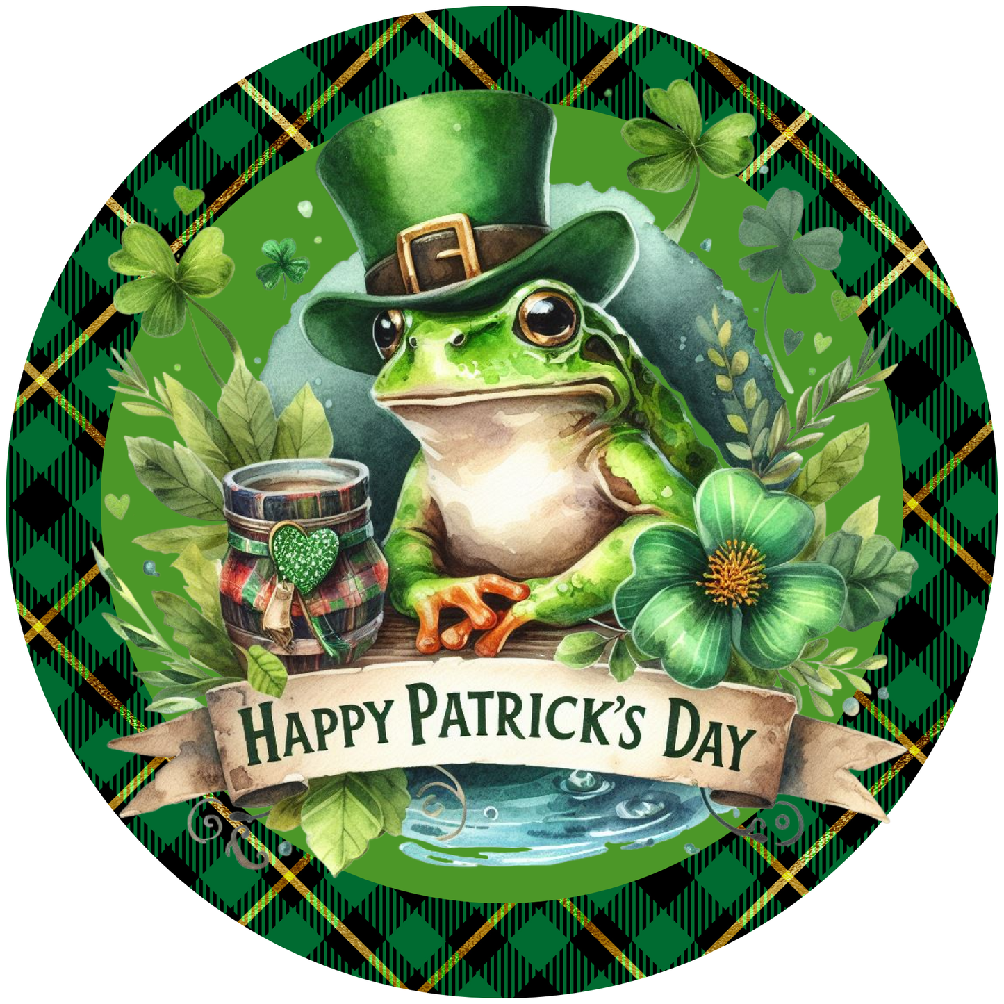 St. Patrick's Day Funny Leprechaun Frog Metal / Vinyl Sign - Made in USA