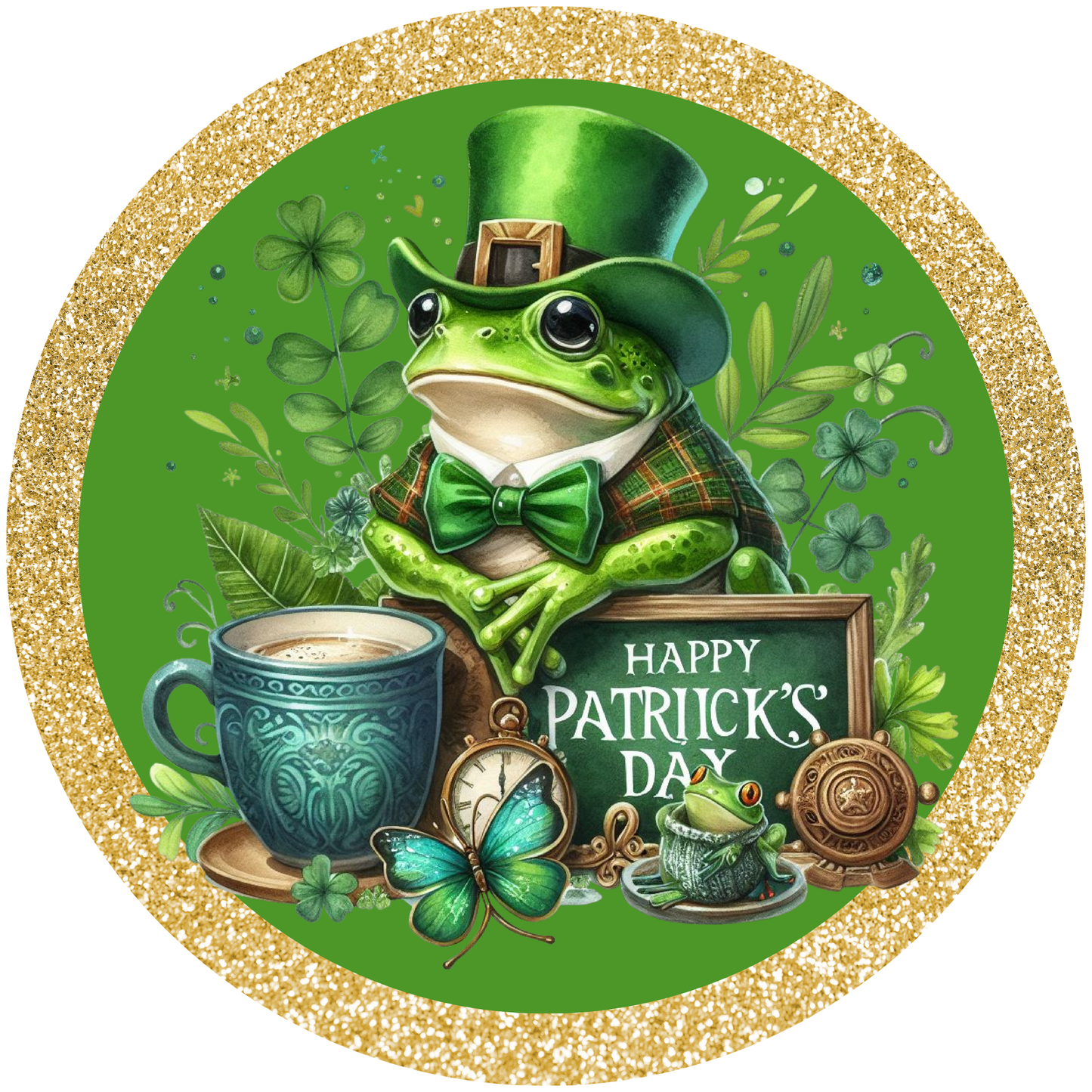 St. Patrick's Day Funny Leprechaun Frog Metal / Vinyl Sign - Made in USA