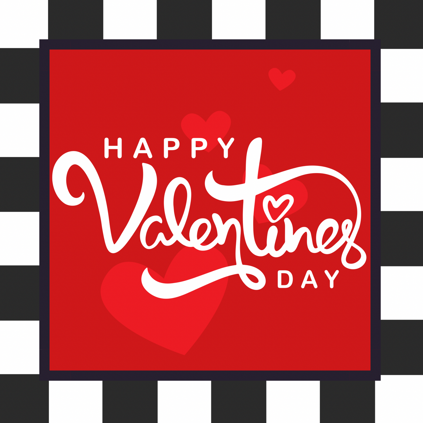 Happy Valentine's Day Metal Sign - Made in USA