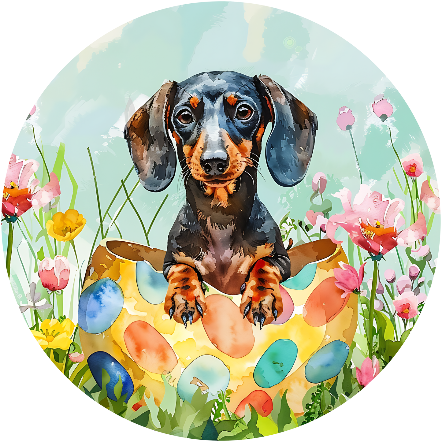 Black and Tan Coonhound Dog Metal / Vinyl Sign - Made in USA