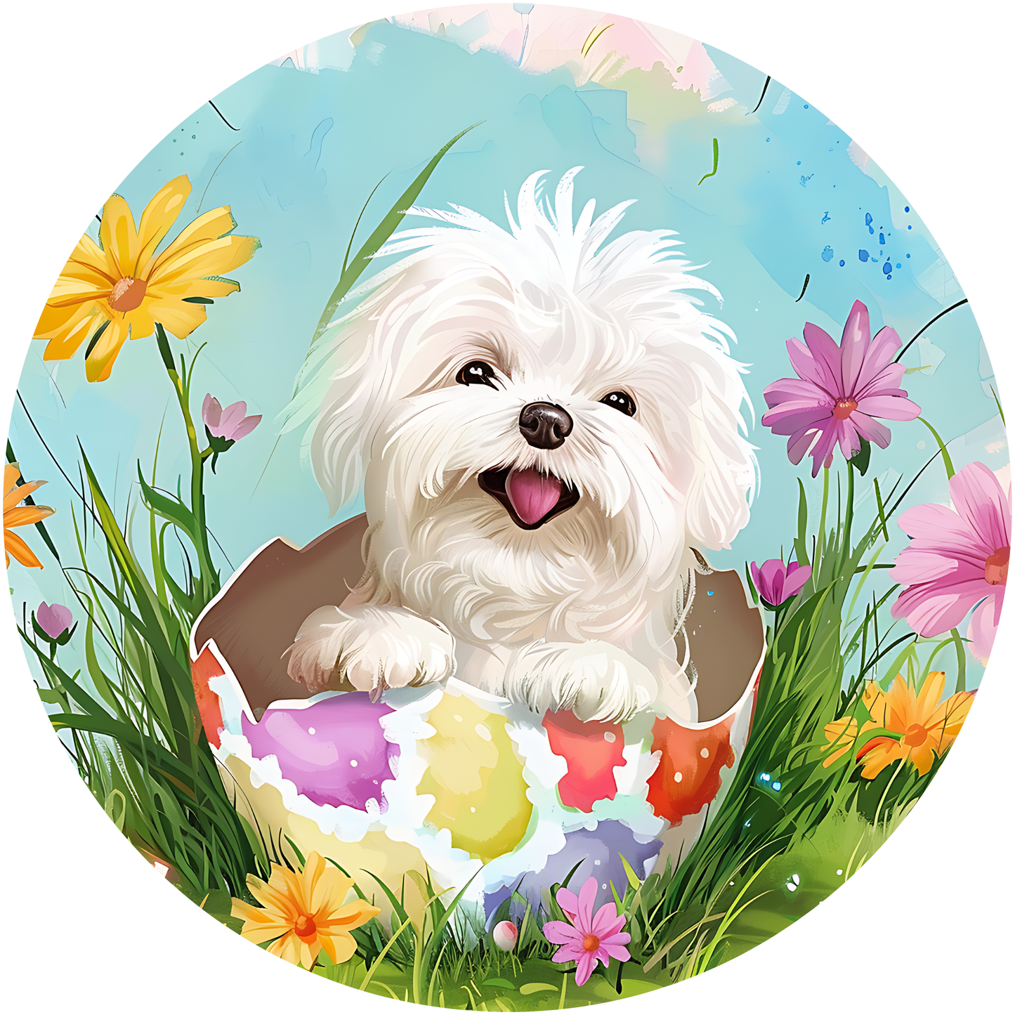 Maltese Dog Metal / Vinyl Sign - Made in USA