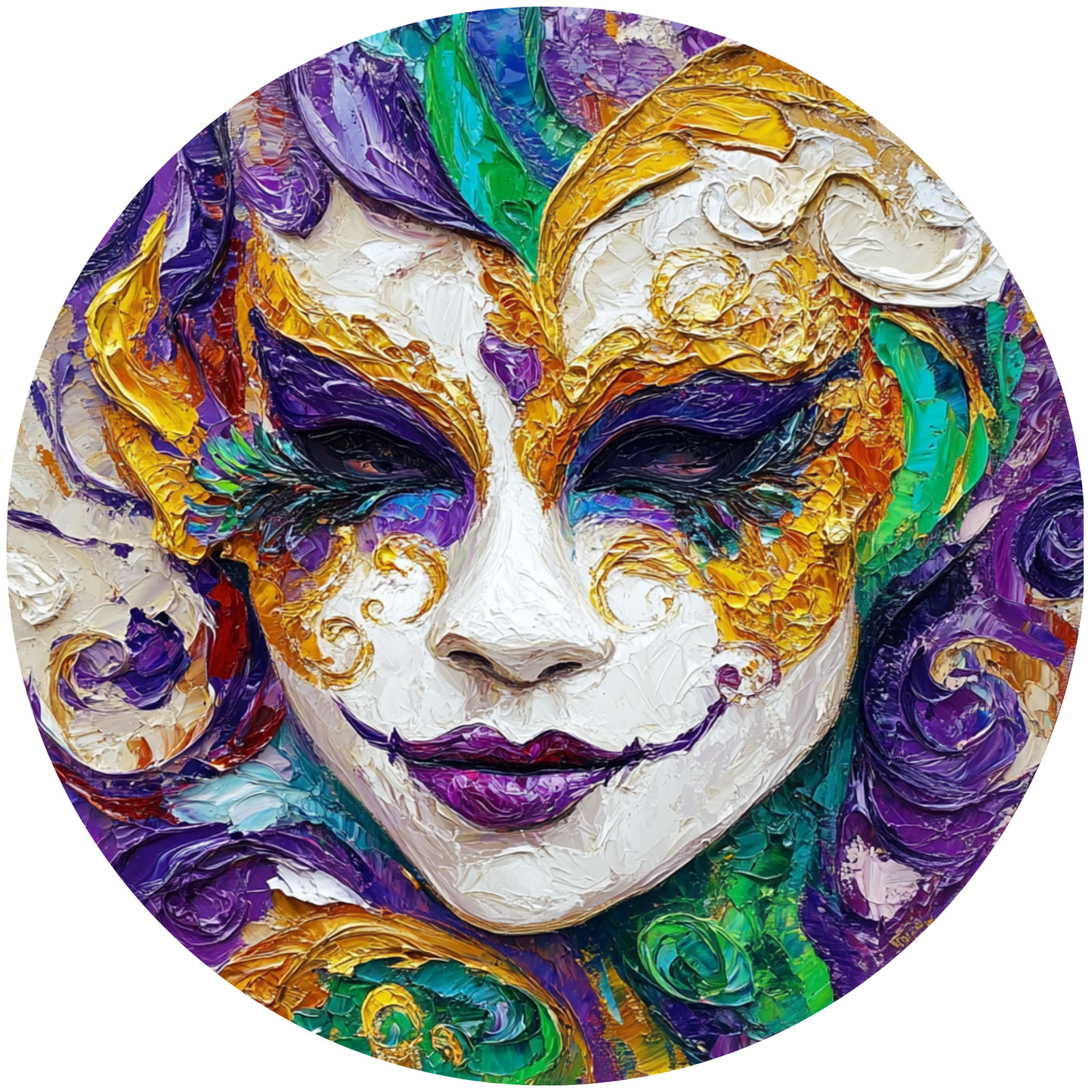 Mardi Gras Carnival Mask Metal / Vinyl Sign - Made in USA