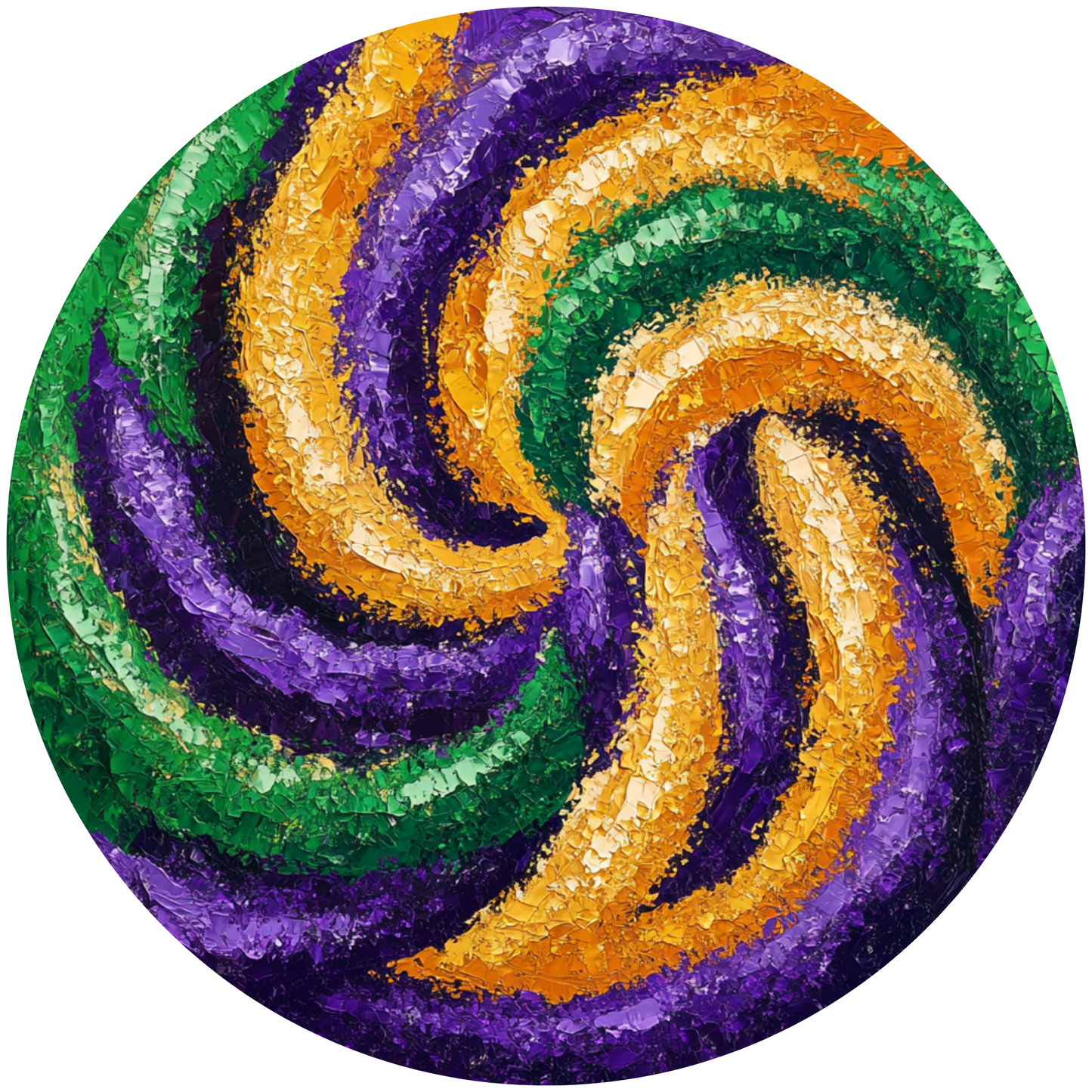 Mardi Gras Mandala Metal / Vinyl Sign - Made in USA