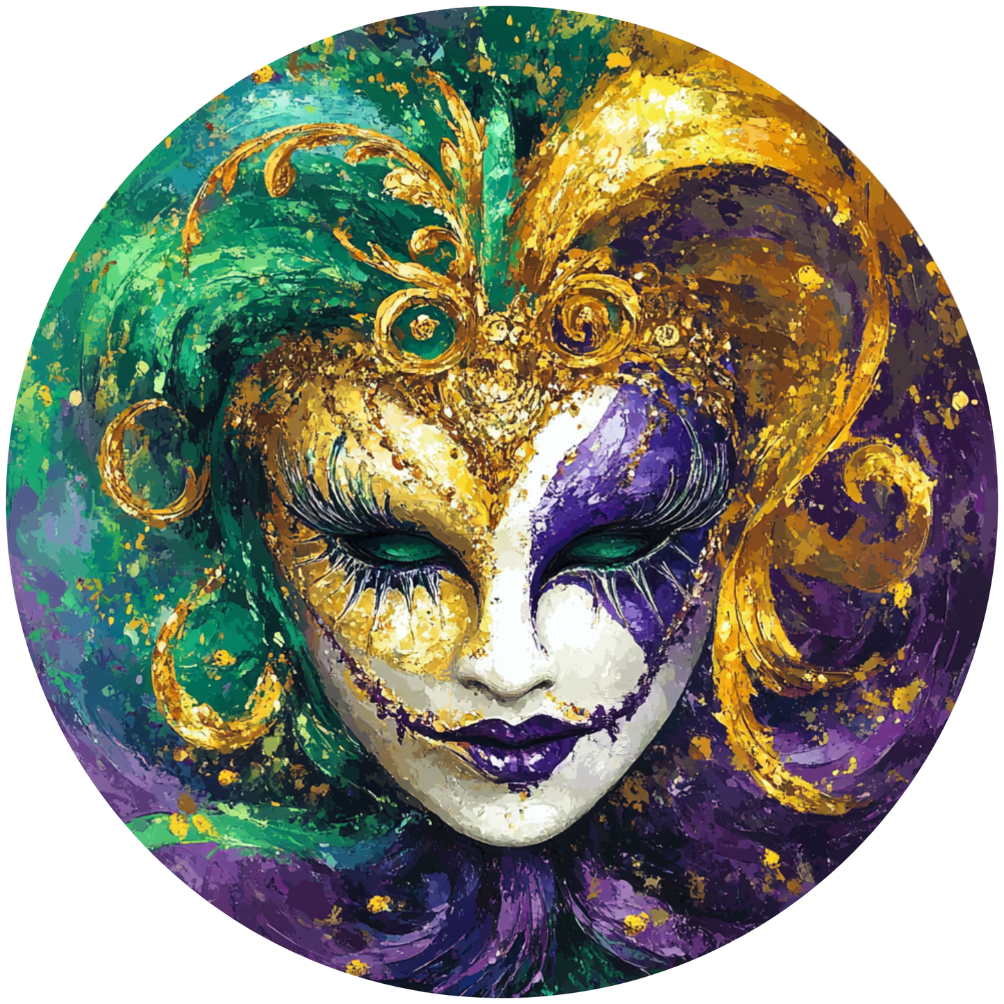 Mardi Gras Carnival Queen Metal / Vinyl Sign - Made in USA