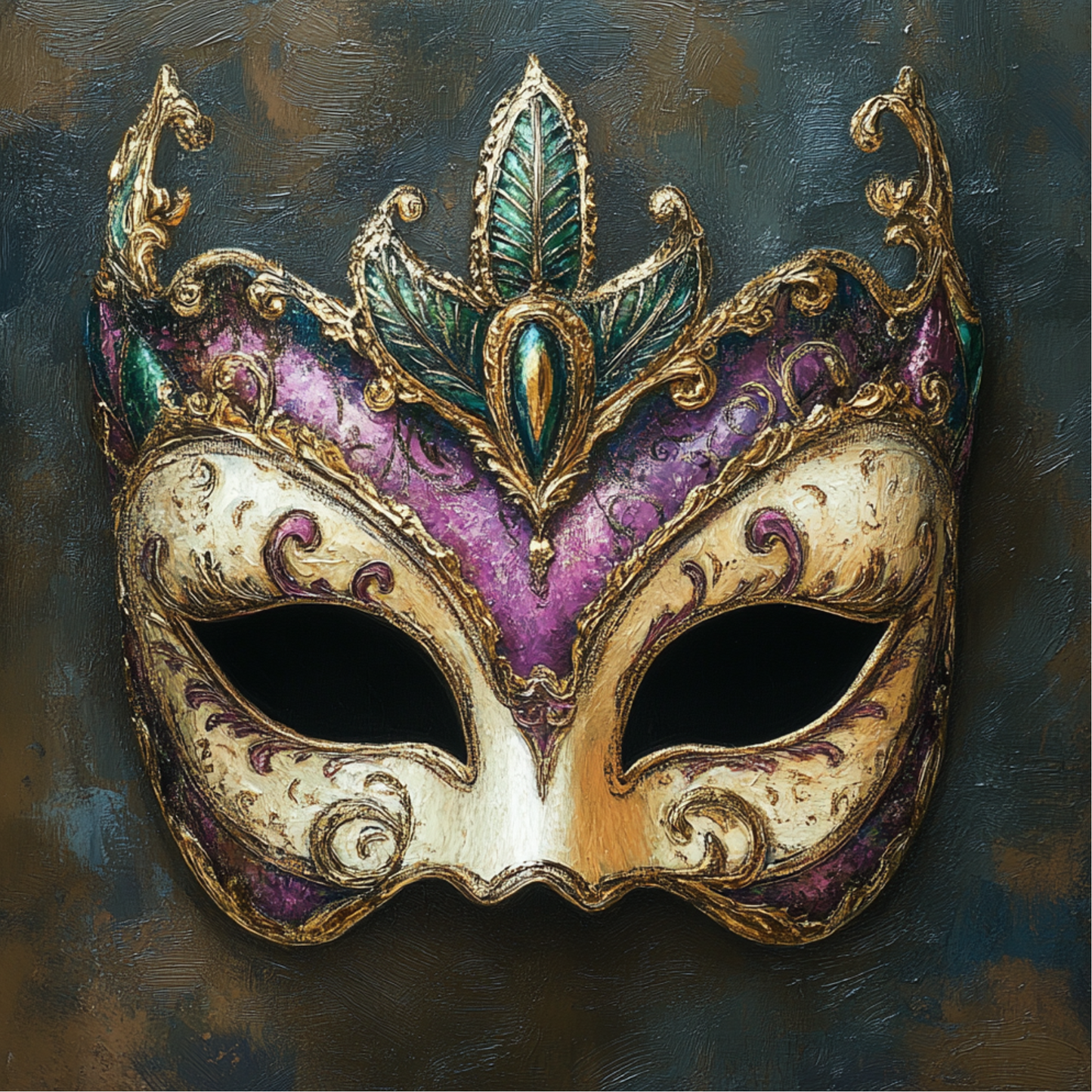 Mardi Gras Carnival Queen Mask Metal Sign - Made in USA