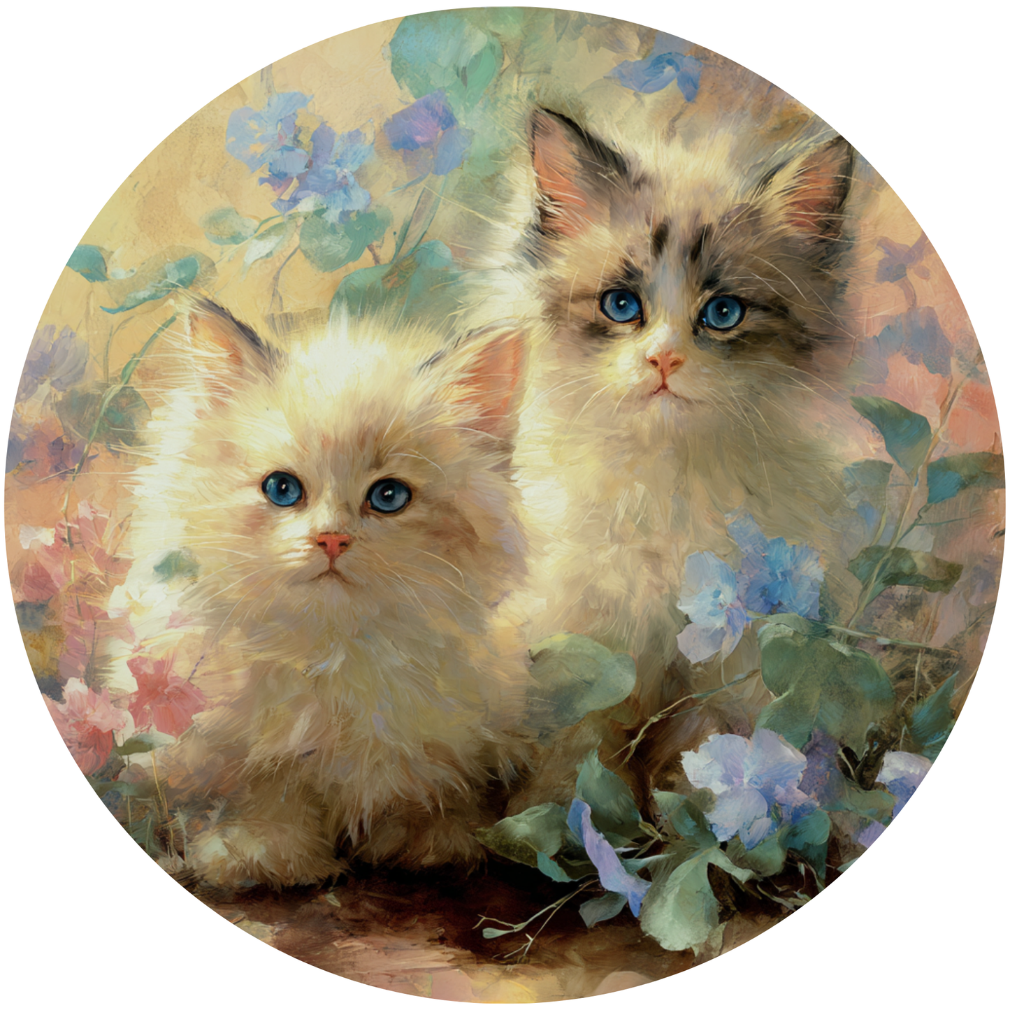 Kittens with Blue Eyes Accent Sign - Made in USA