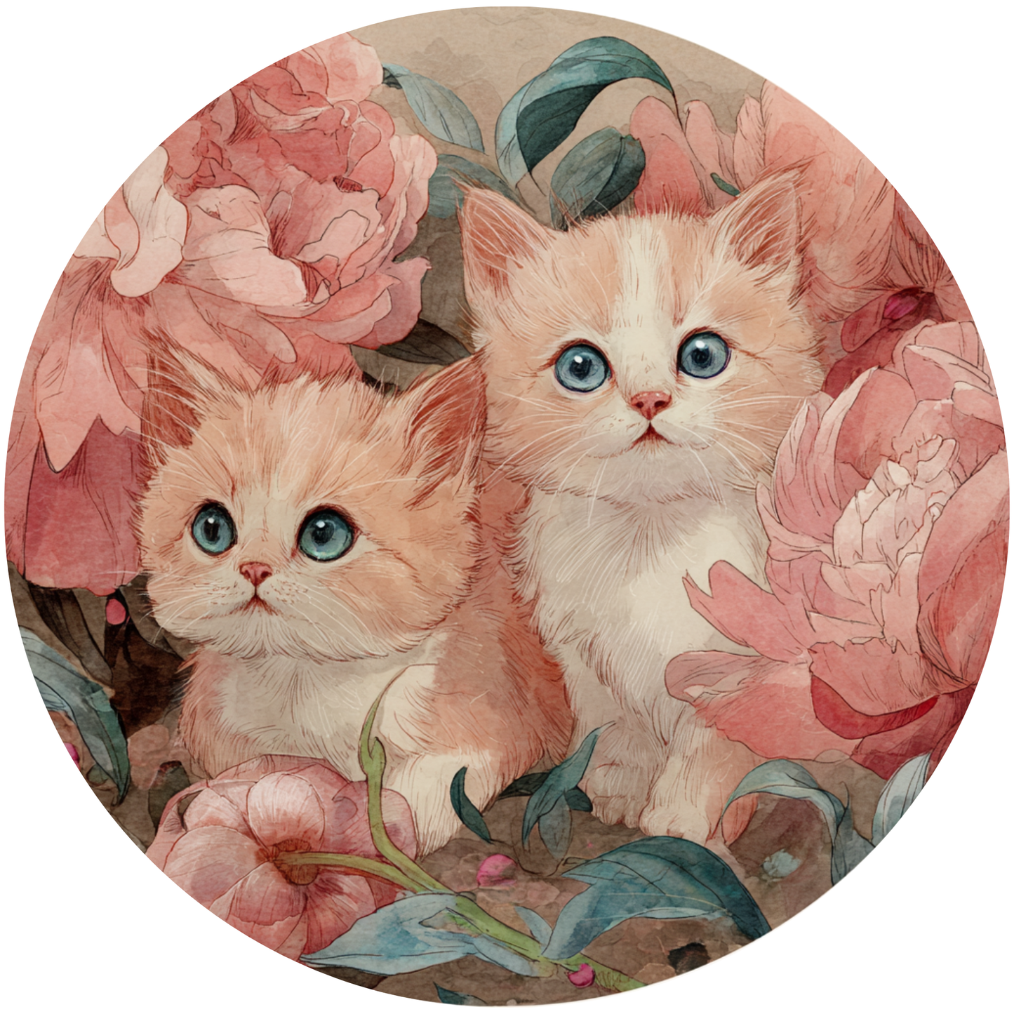 Ginger Kittens with Blue Eyes Accent Sign - Made in USA