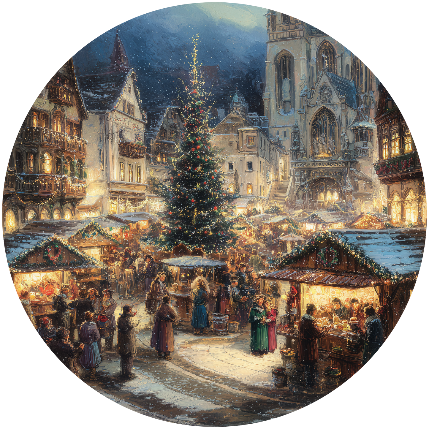 Christmas Market in the Snow Accent Sign - Made in USA