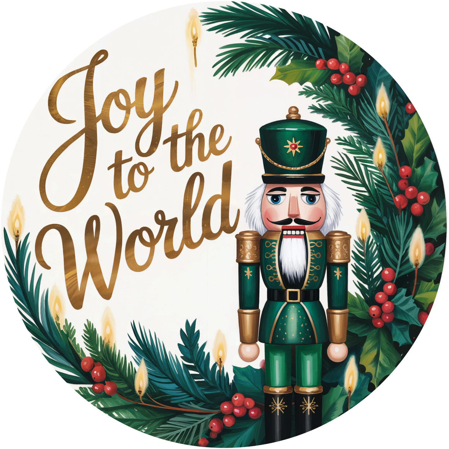 Nutcracker Joy to the World Accent Sign - Made in USA