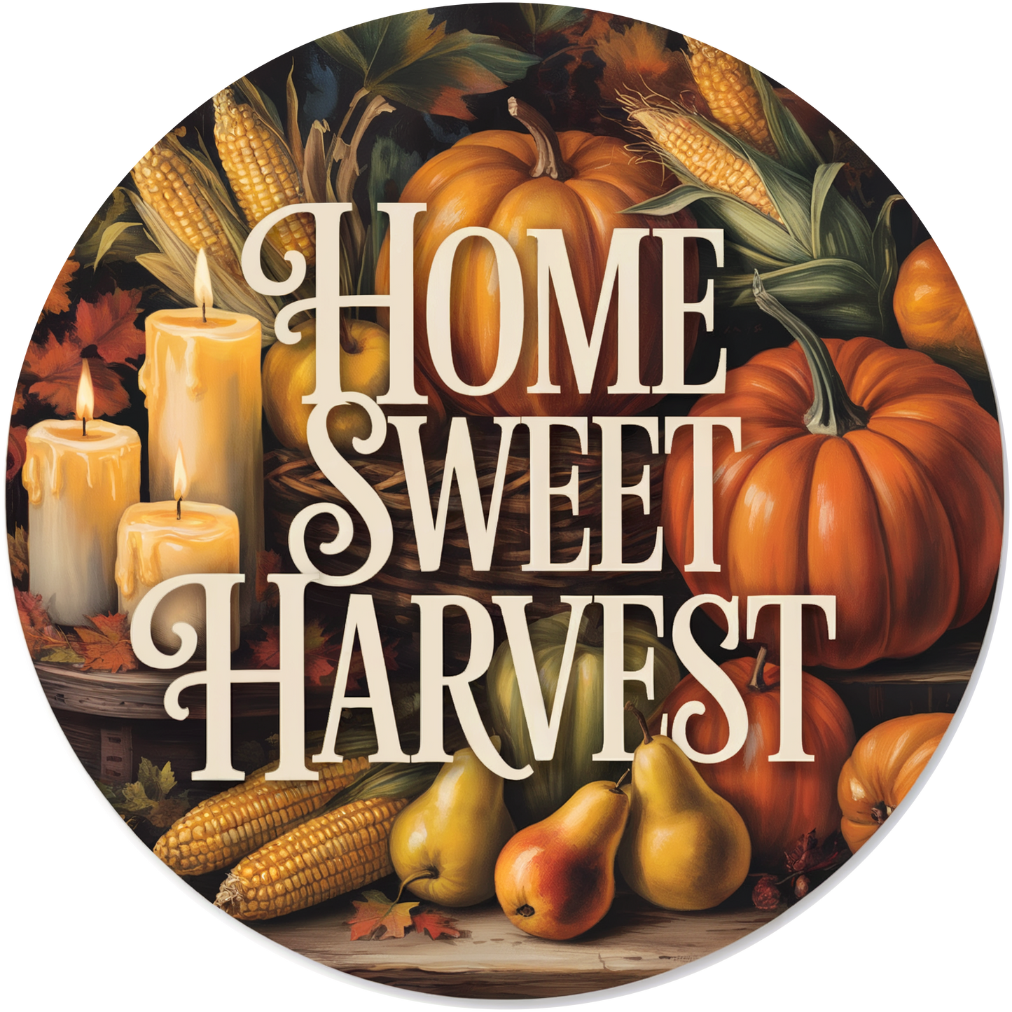 Home Sweet Harvest Fall Accent Sign - Made in USA