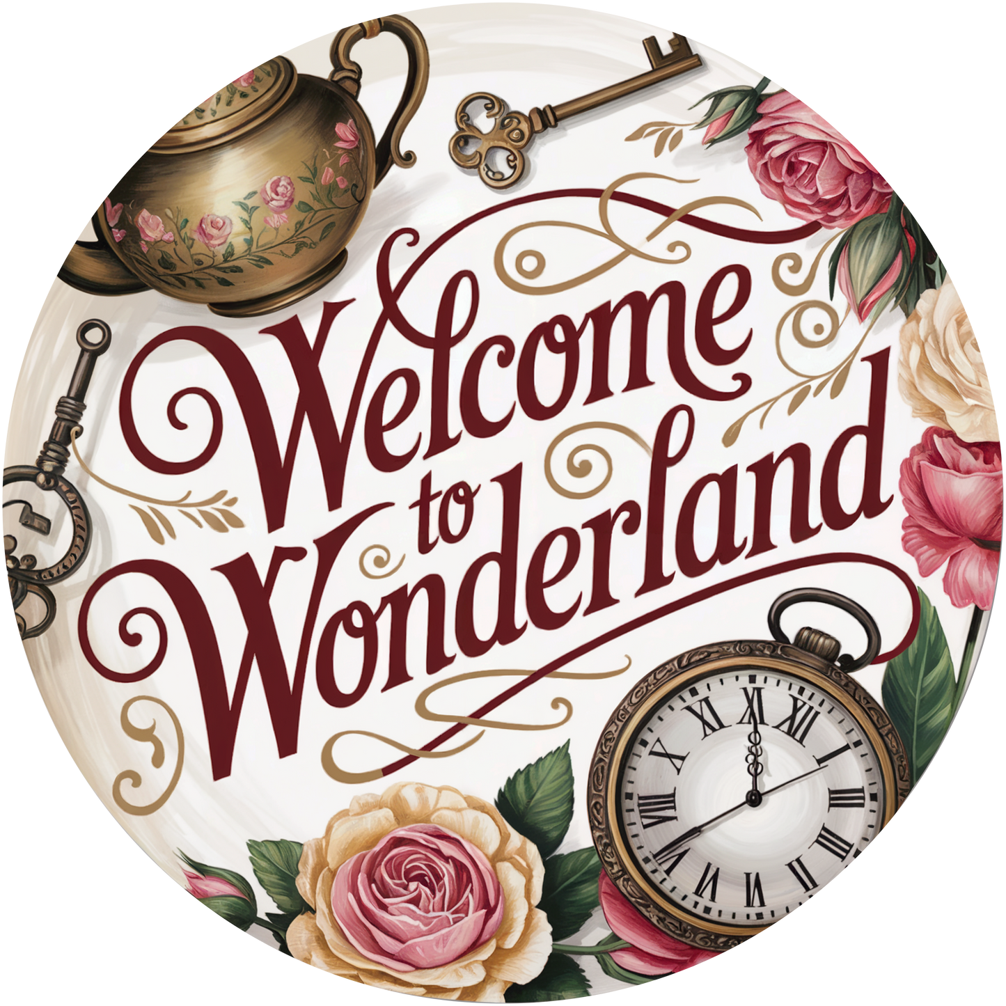 Welcome to Wonderland Alice in Wonderland Accent Sign - Made in USA