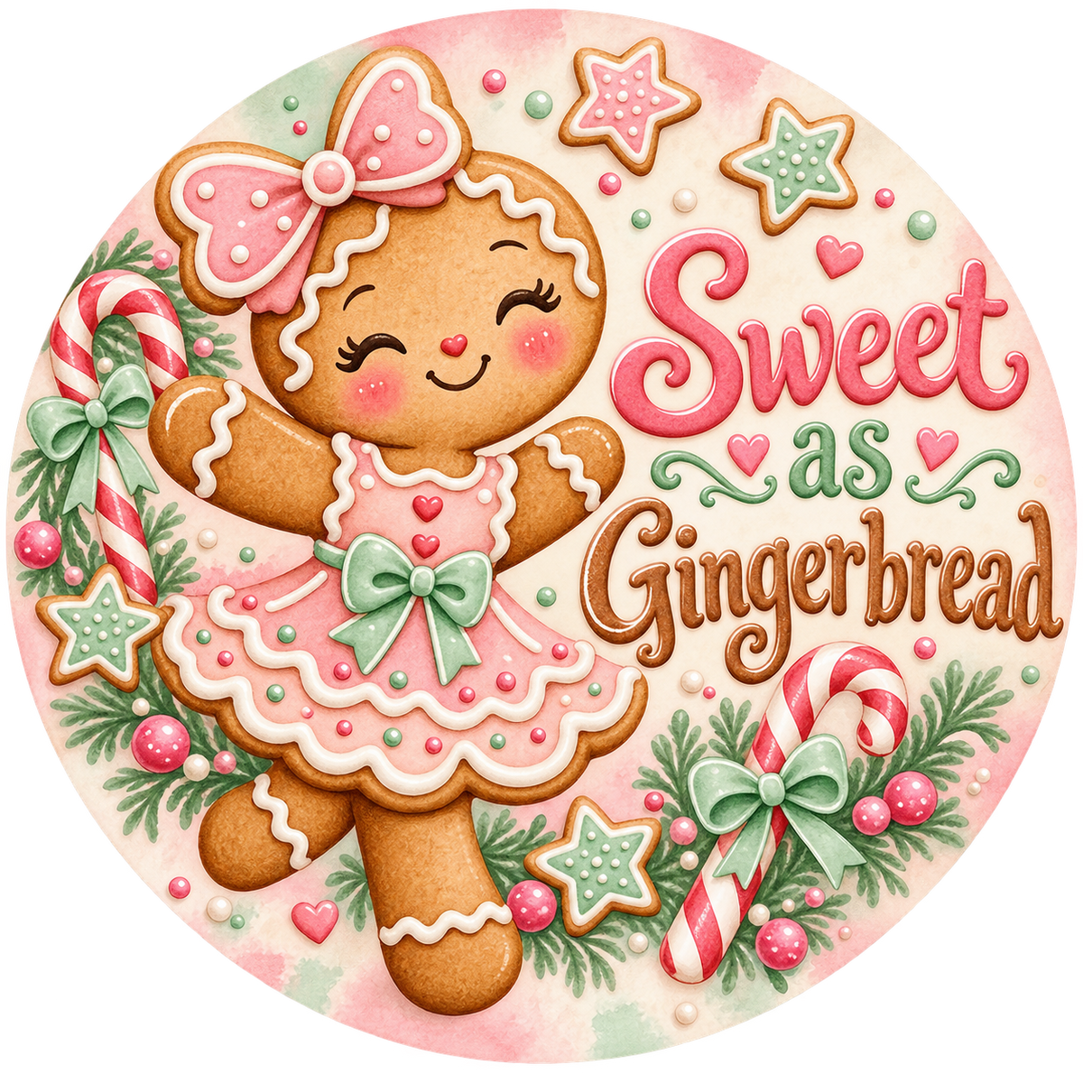 Sweet as Gingerbread Metal / Vinyl Sign - Made in USA
