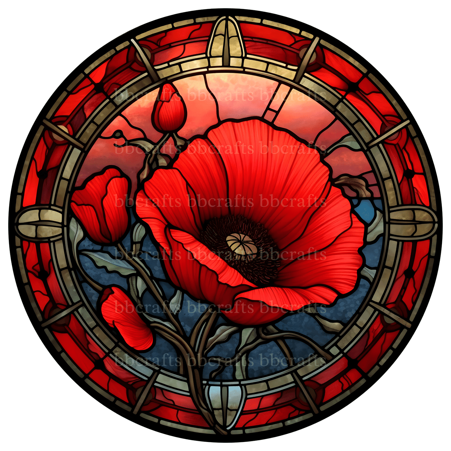 Flower Red Made in The Metal / Vinyl Sign - Made in USA