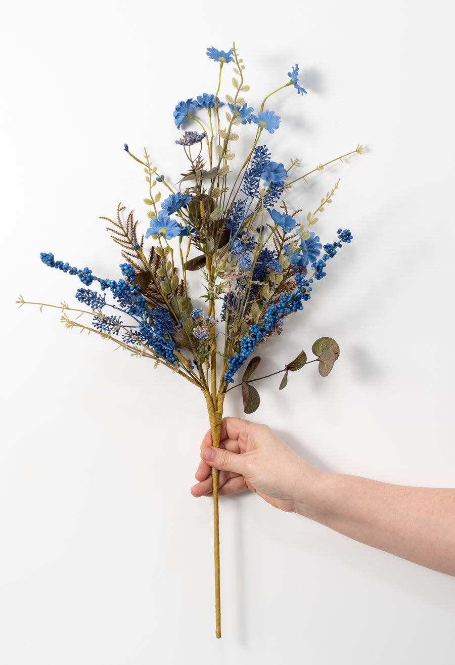 24 Inch Mixed Fall Filler Spray - Blue